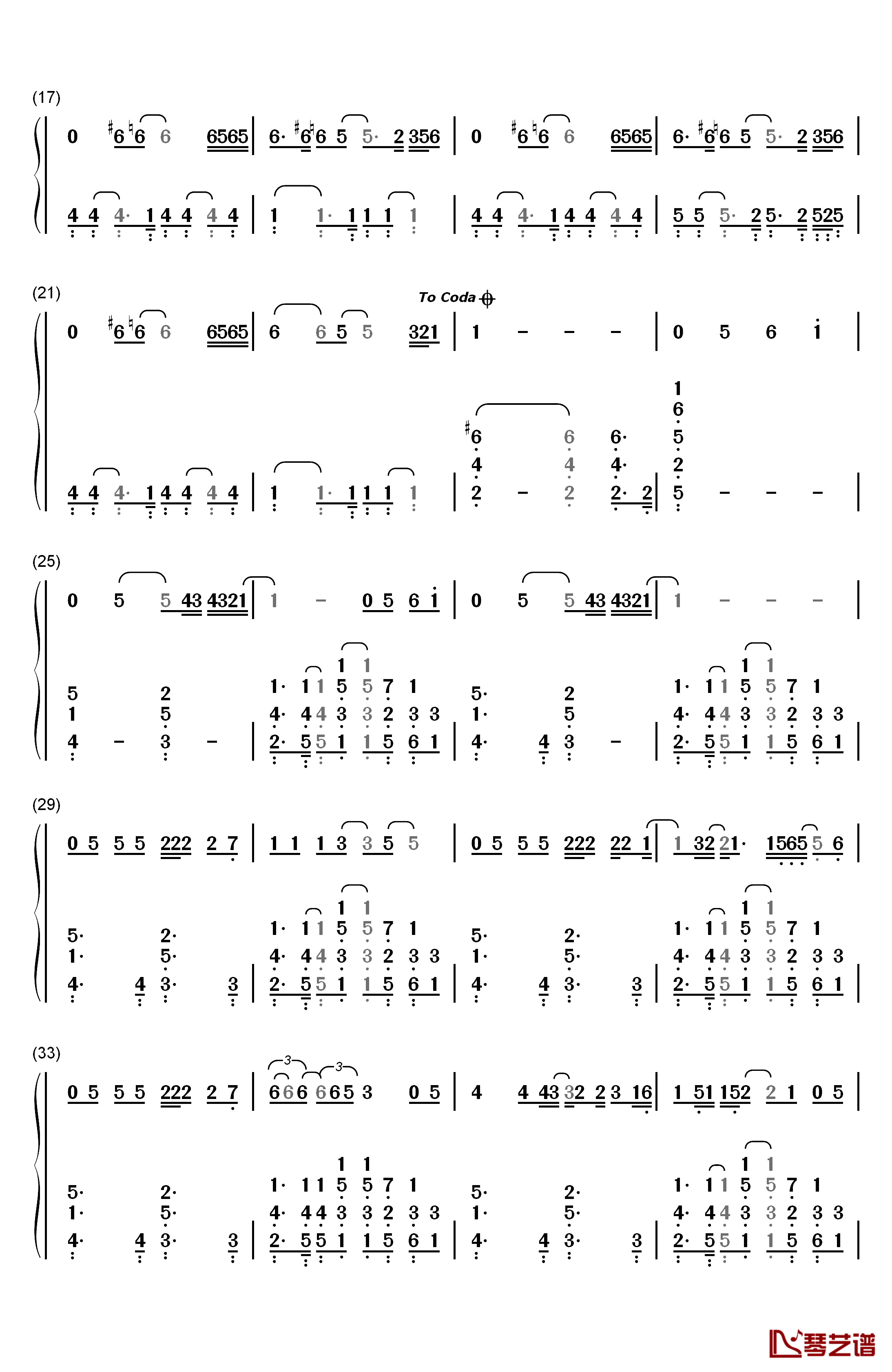 Seasons of Love钢琴简谱-数字双手-Jonathan Larson2