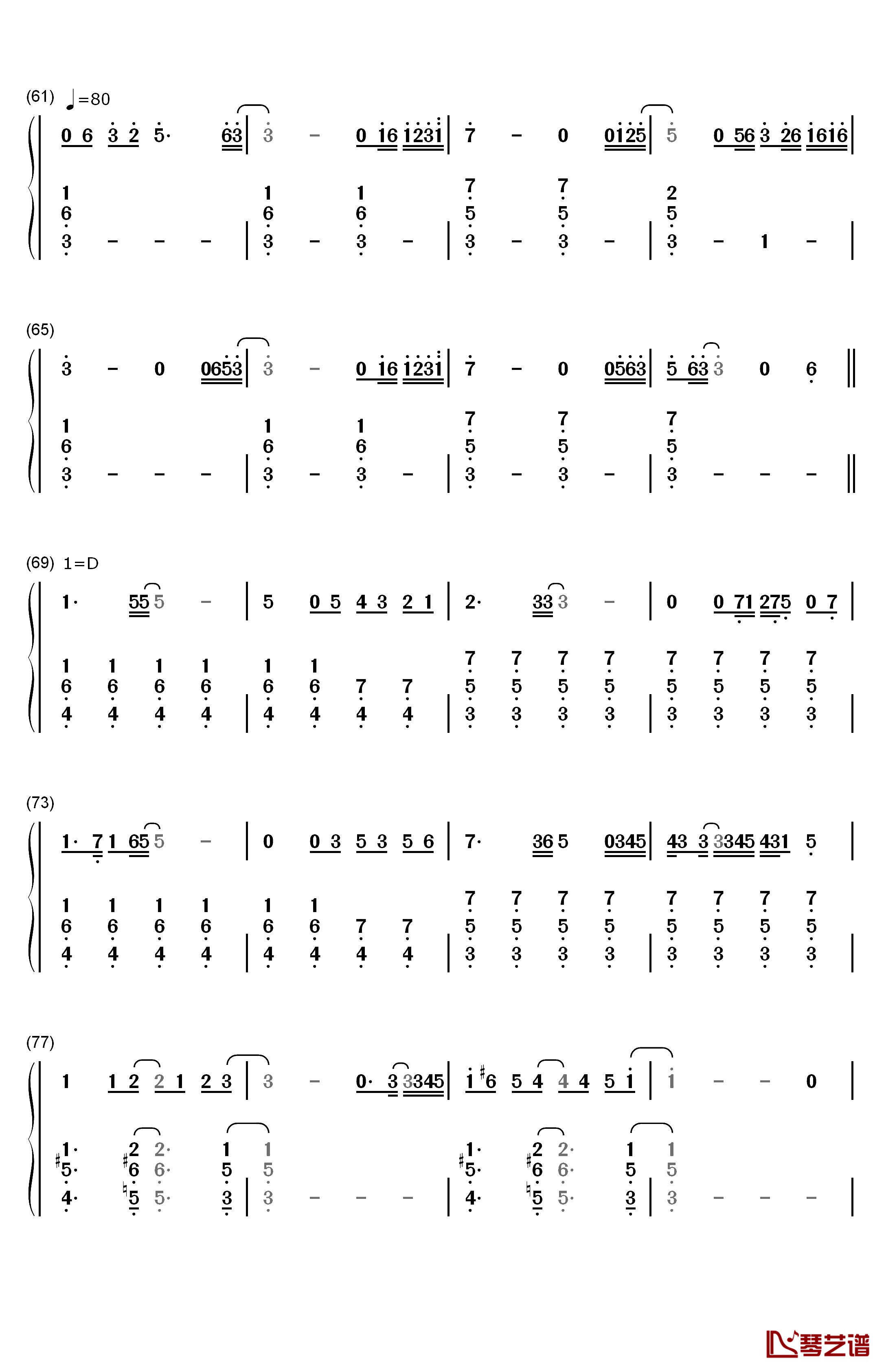 炉心融解钢琴简谱-数字双手-eva家族4