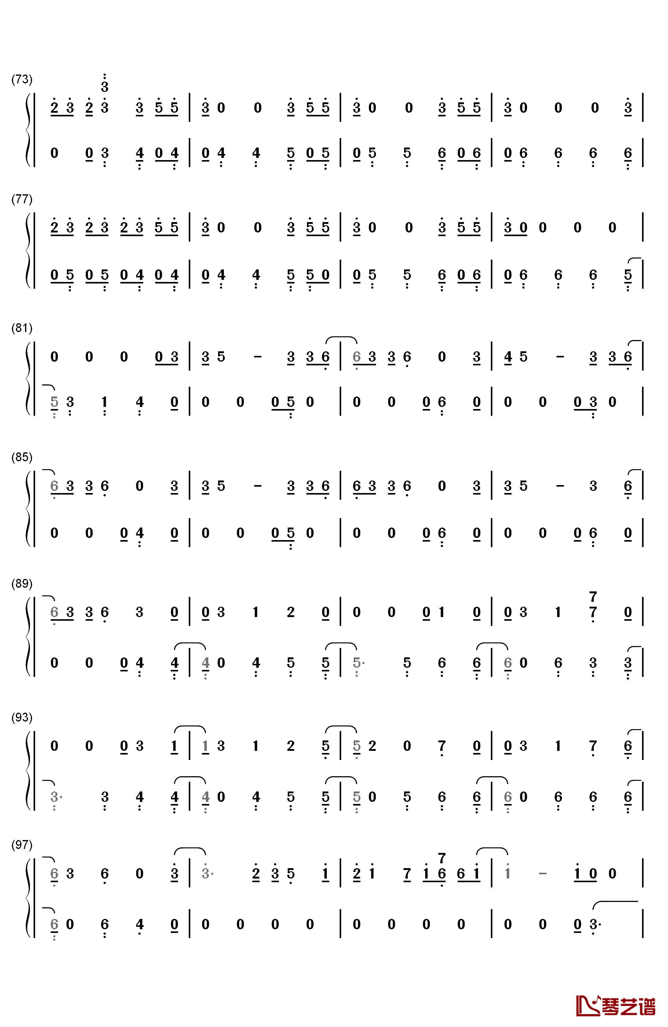 Fake Love钢琴简谱-数字双手-防弹少年团4