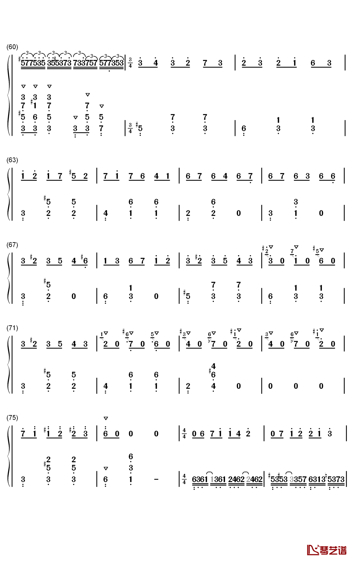 周杰伦钢琴串烧钢琴简谱-数字双手-周杰伦4