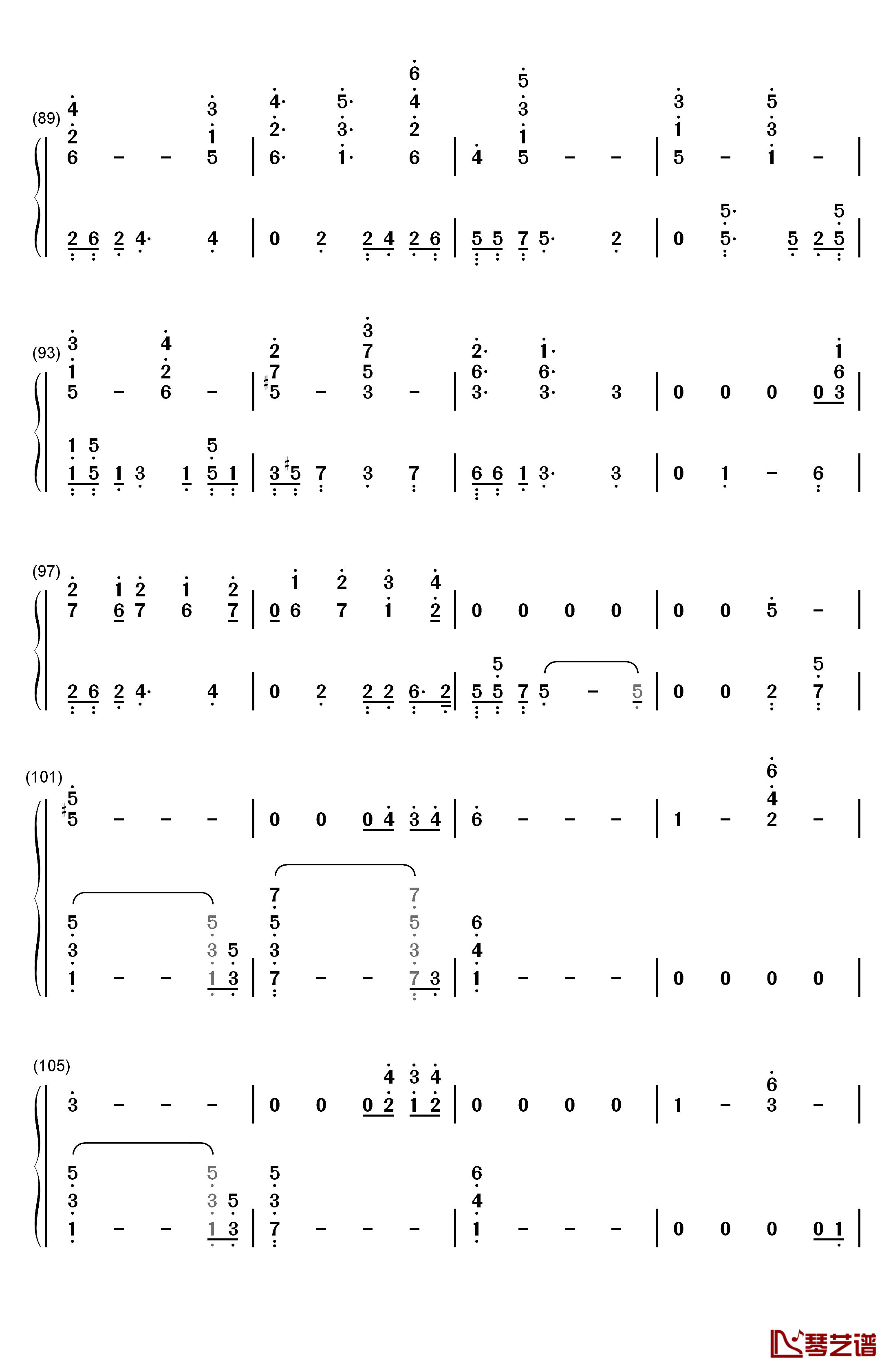 Come Out and Play钢琴简谱-数字双手-Billie Eilish5