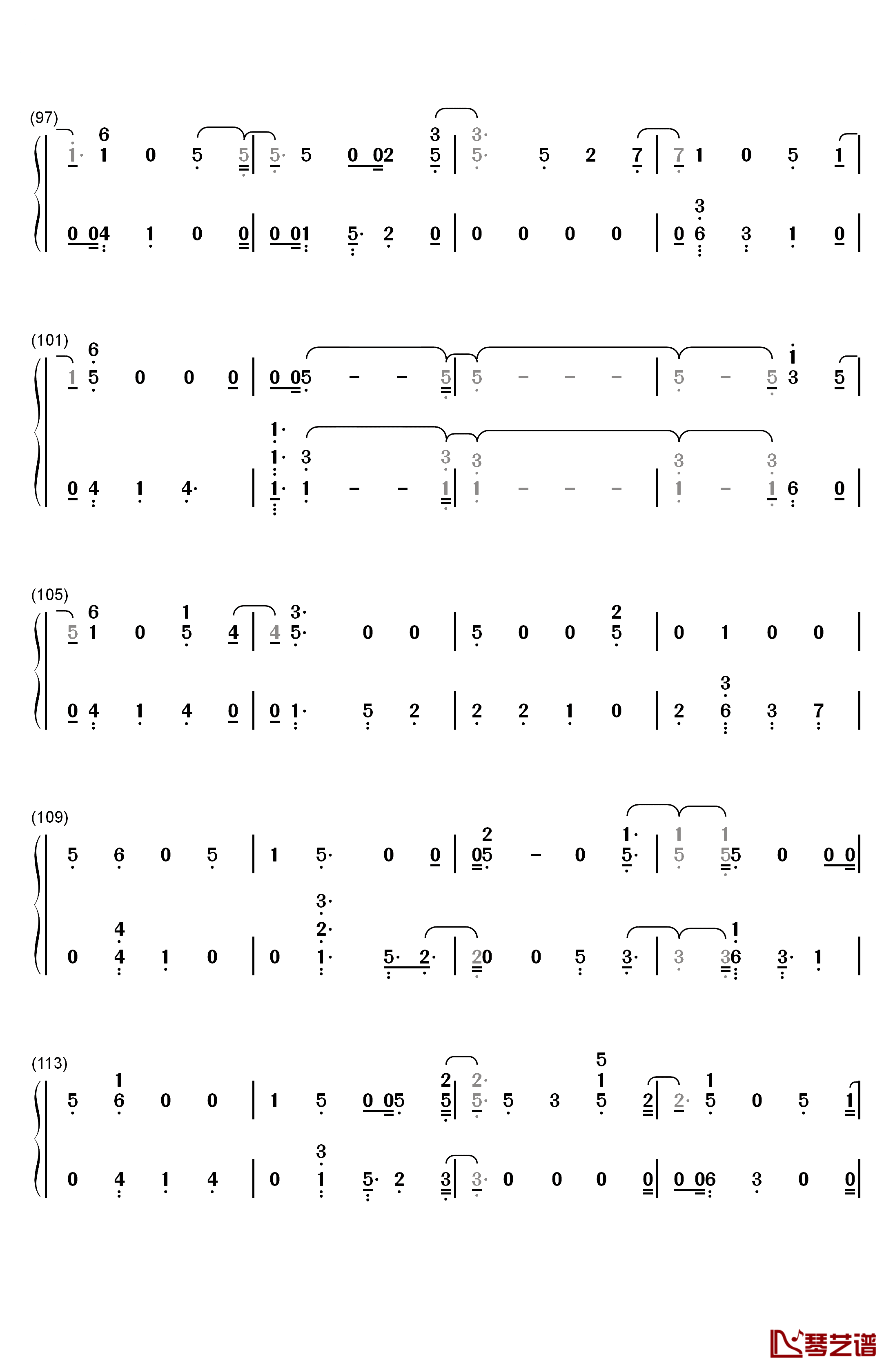 Back to You钢琴简谱-数字双手-Selena Gomez6