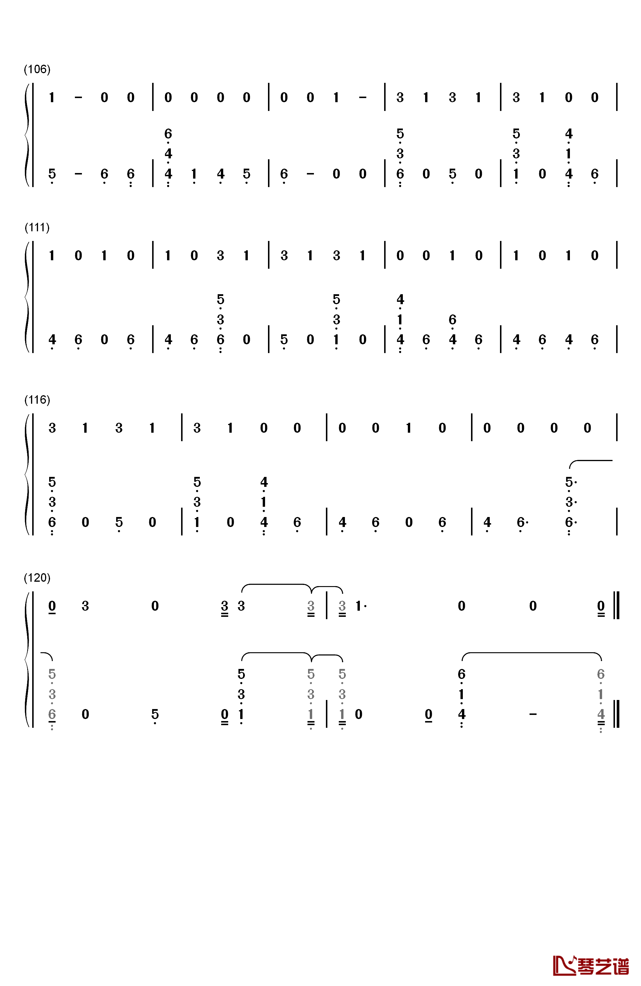 Hostage钢琴简谱-数字双手-Billie Eilish5