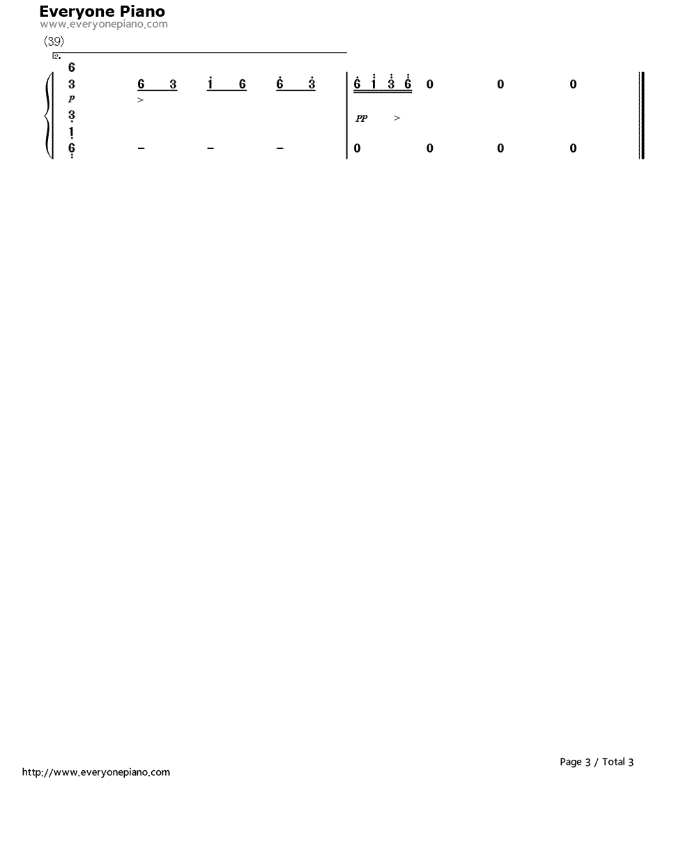 宁次之死钢琴简谱-数字双手-未知3