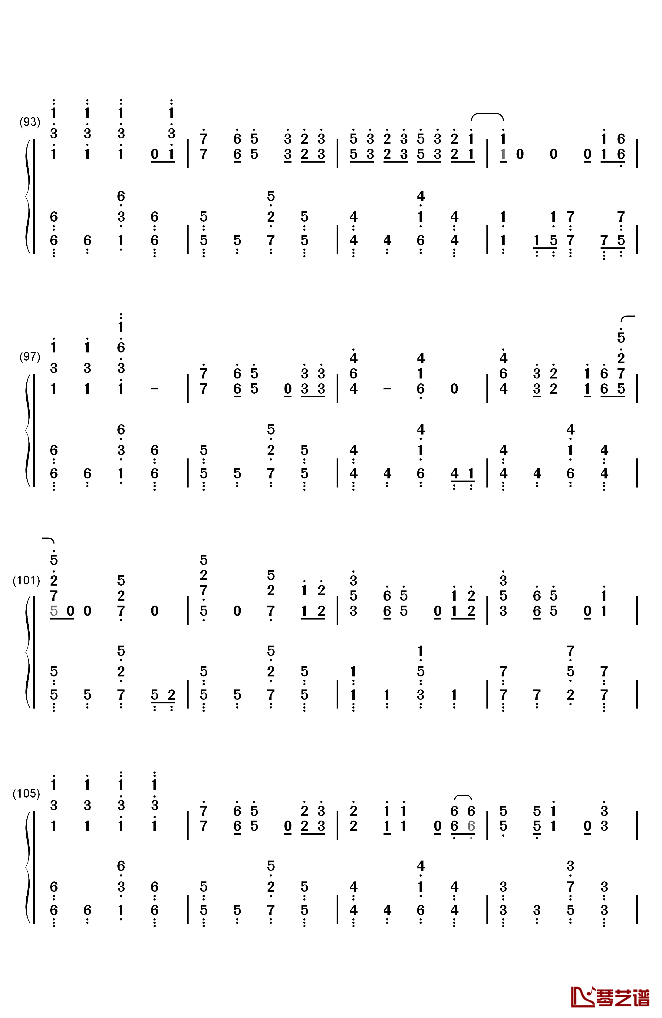 君だったら钢琴简谱-数字双手-HAPPY BIRTHDAY6