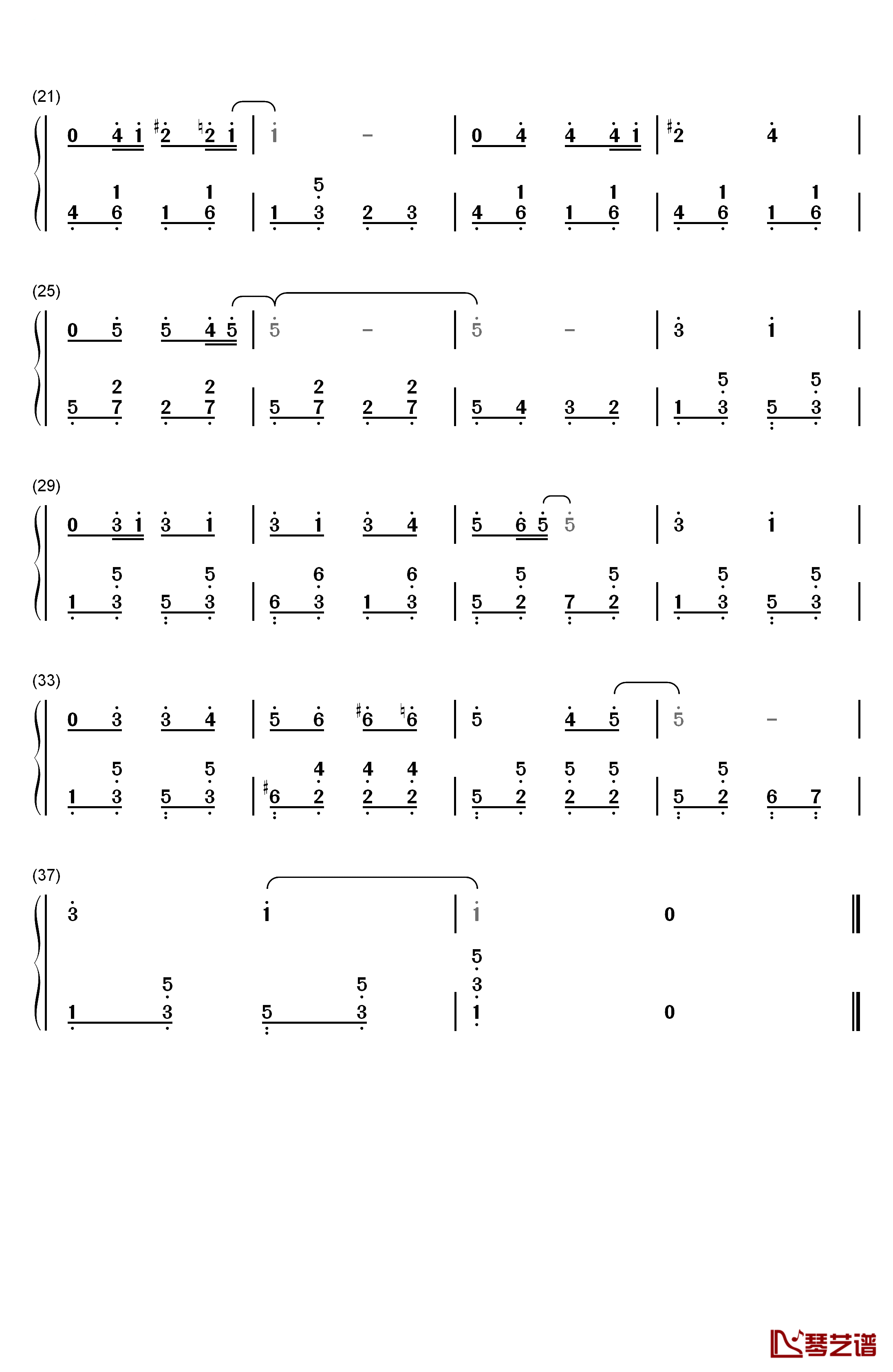 大耳朵图图钢琴简谱-数字双手-郑方2