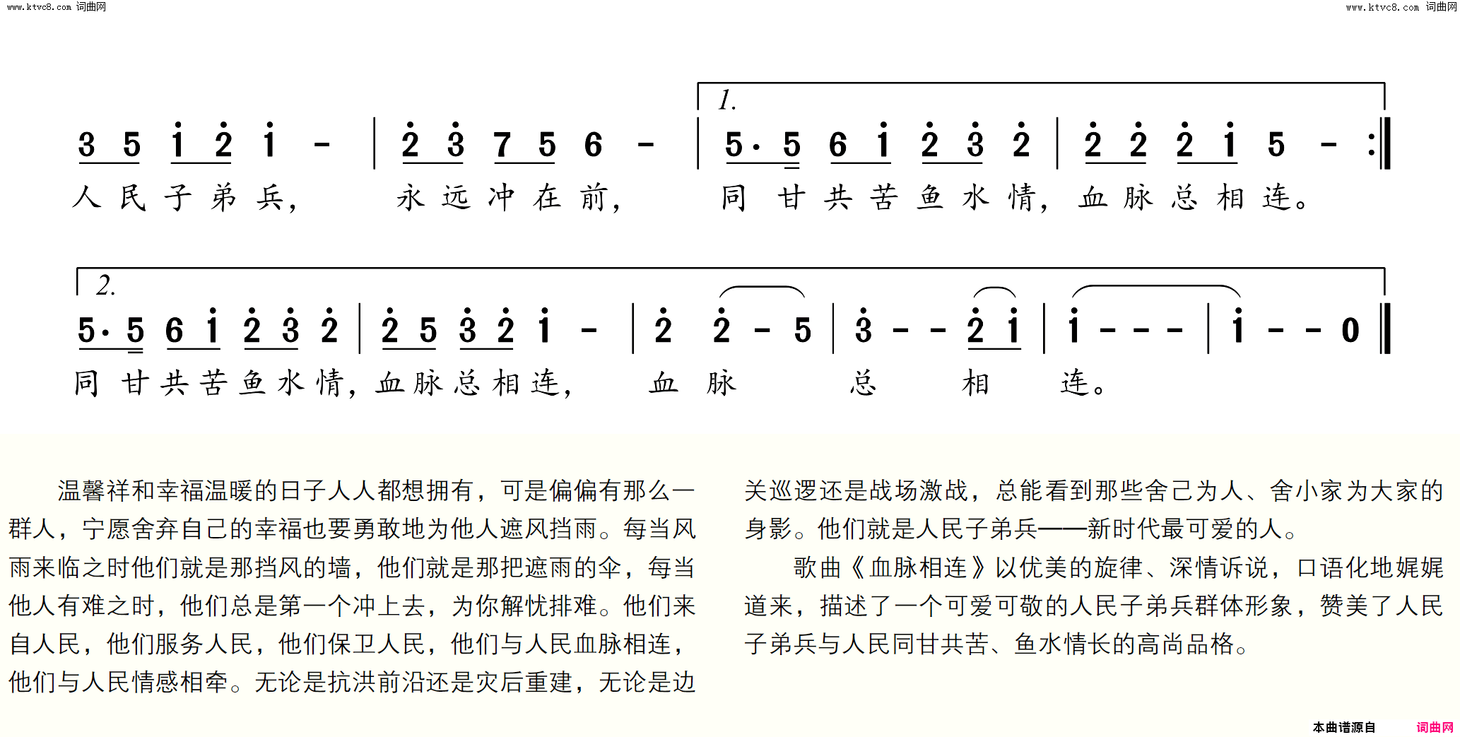 血脉相连简谱-史惠民曲谱1