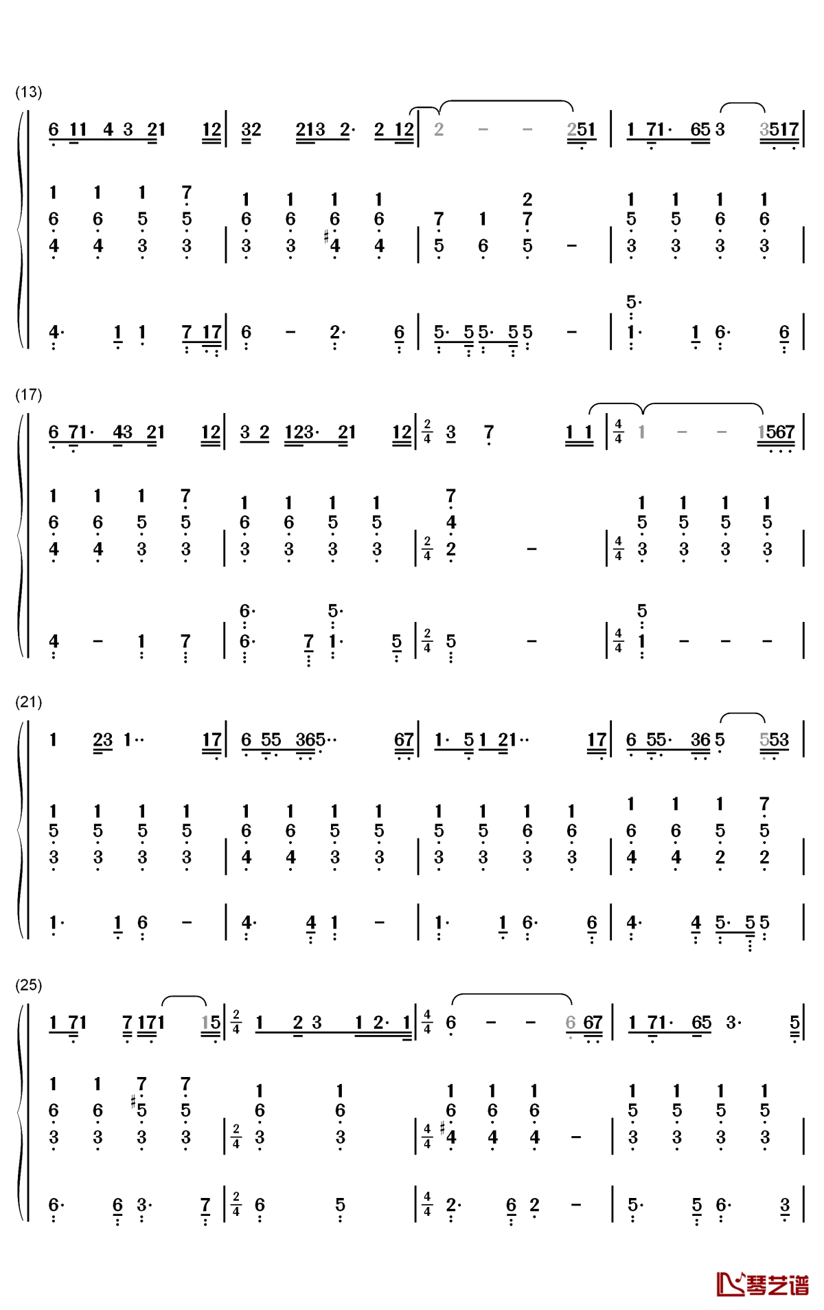 Rainbow钢琴简谱-数字双手-Kacey Musgraves2