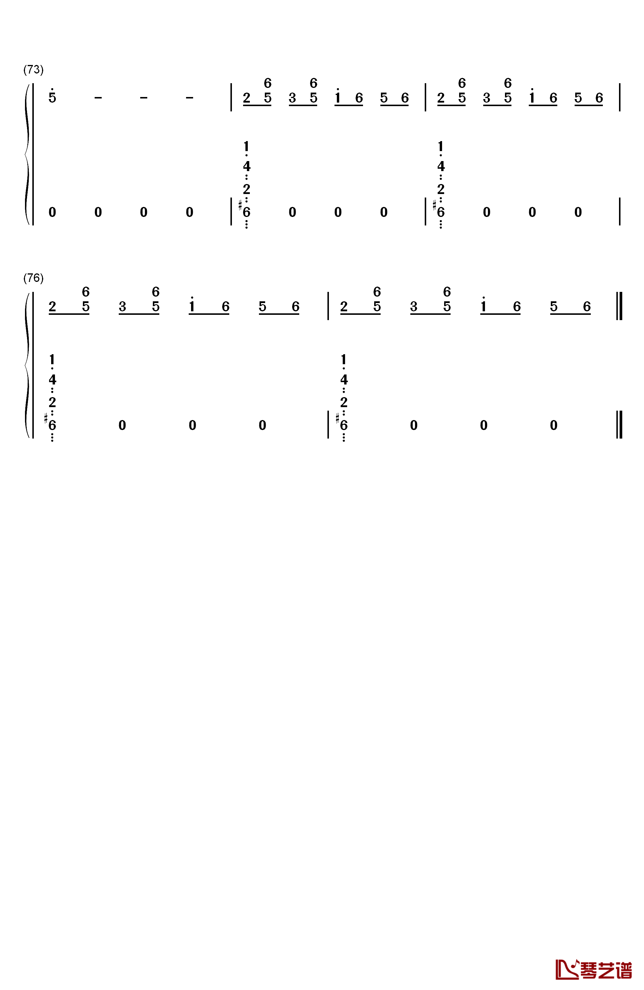 告白之夜钢琴简谱-数字双手-Ayasa5