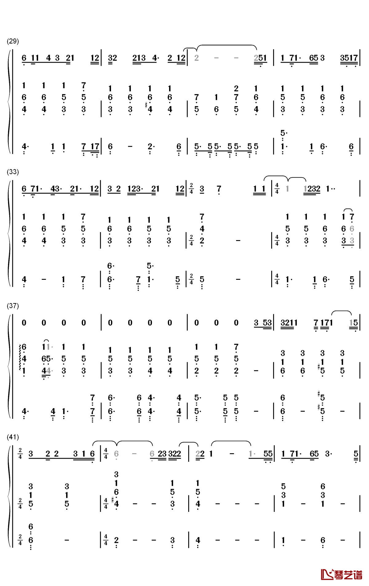 Rainbow钢琴简谱-数字双手-Kacey Musgraves3