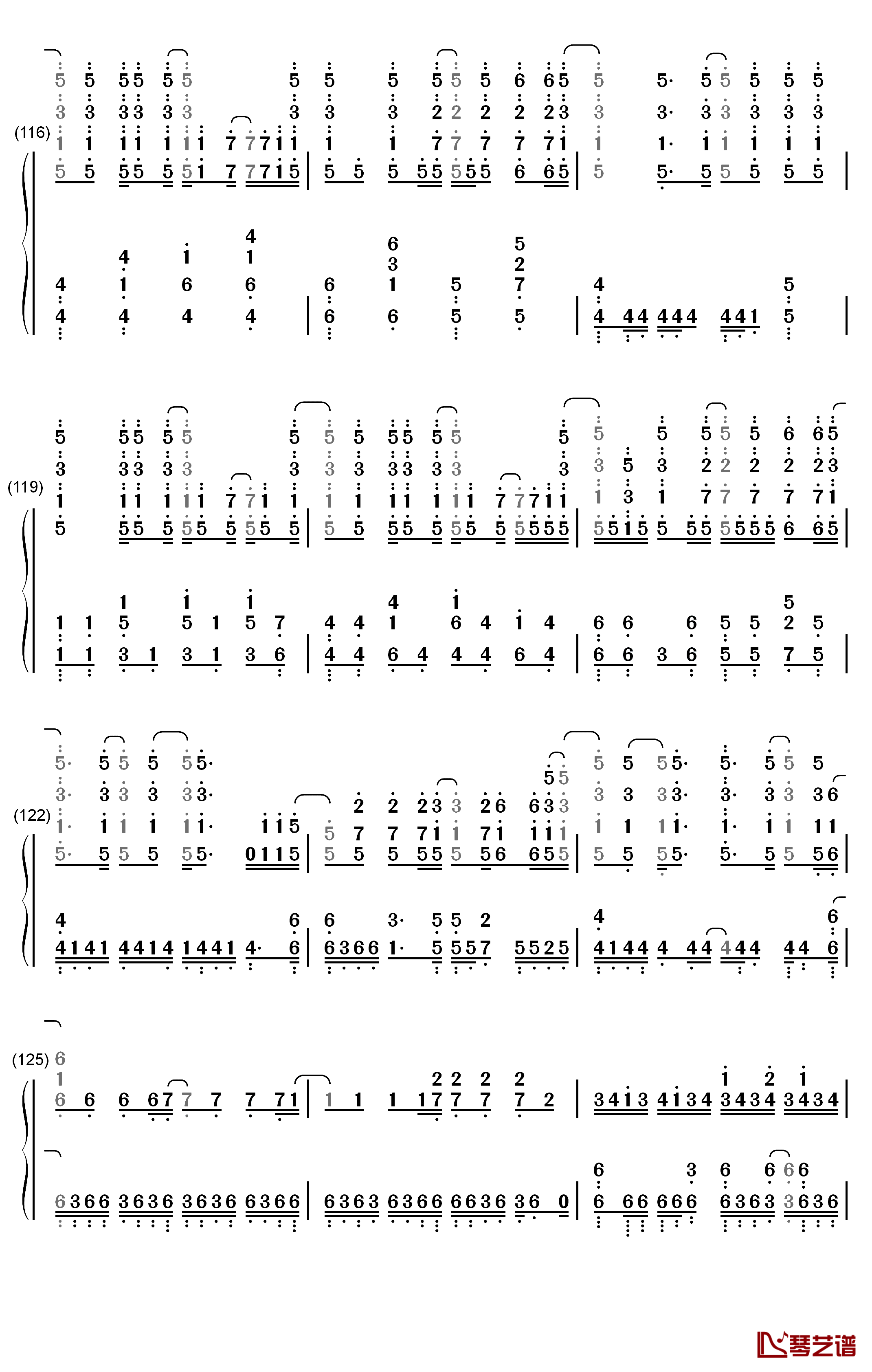 World End钢琴简谱-数字双手-FLOW11