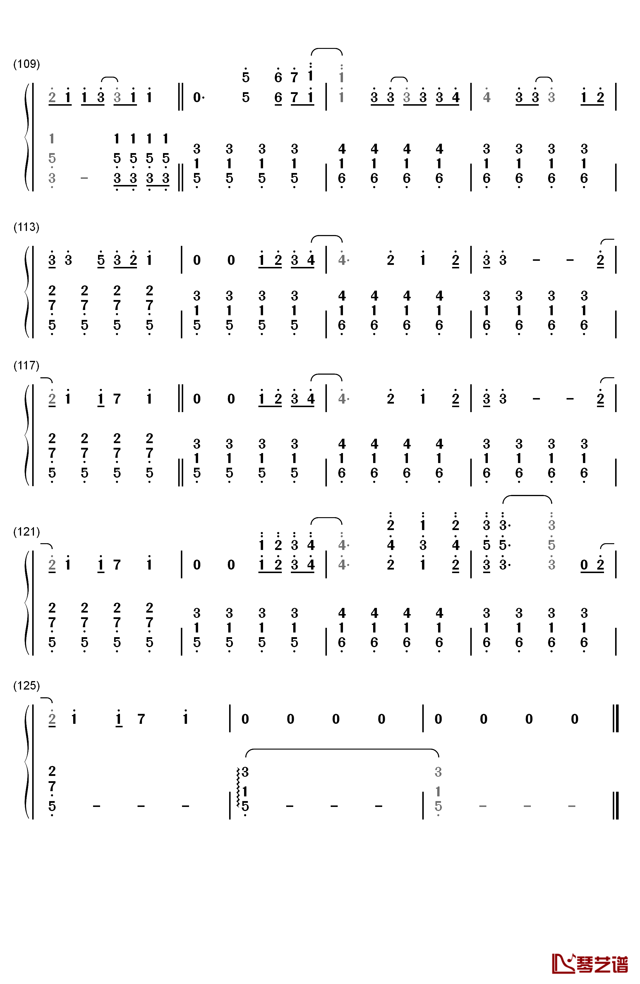 18钢琴简谱-数字双手-One Direction6