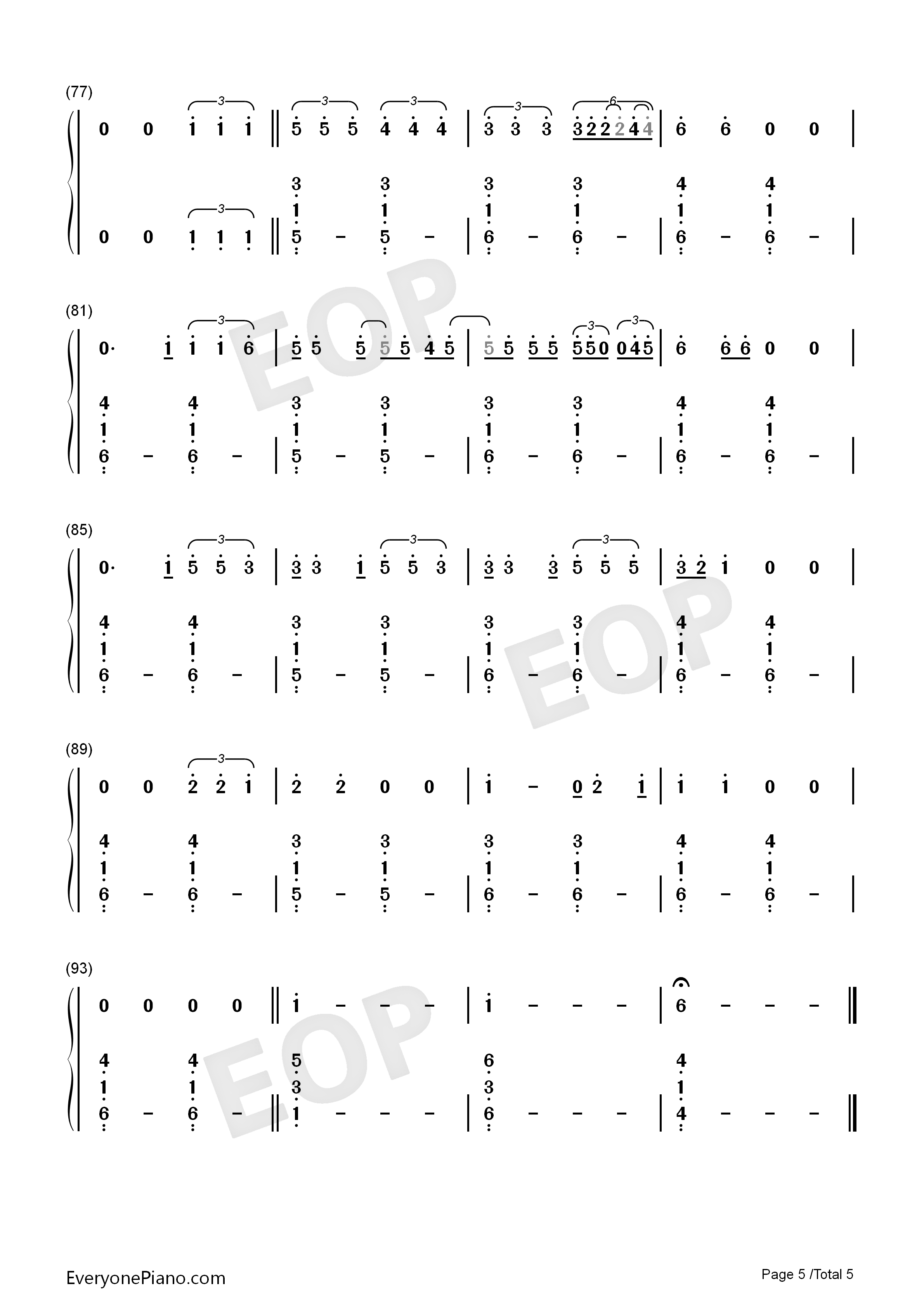 Adore钢琴简谱-Amy Shark演唱5