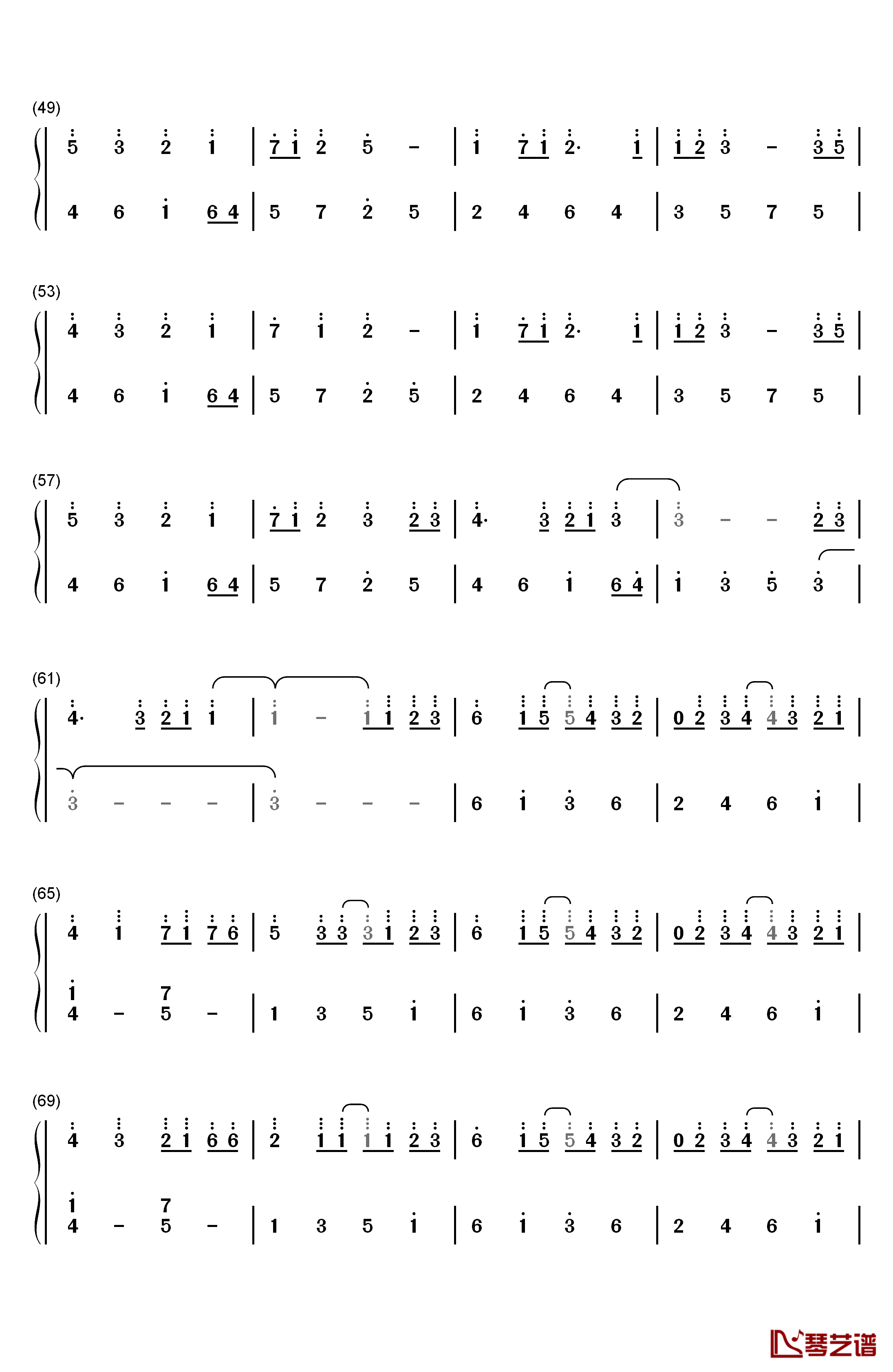 アイネクライネ钢琴简谱-数字双手-米津玄师3