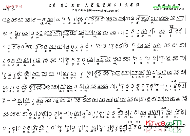 人常说景颇山上云雾深简谱-花淑兰演唱1