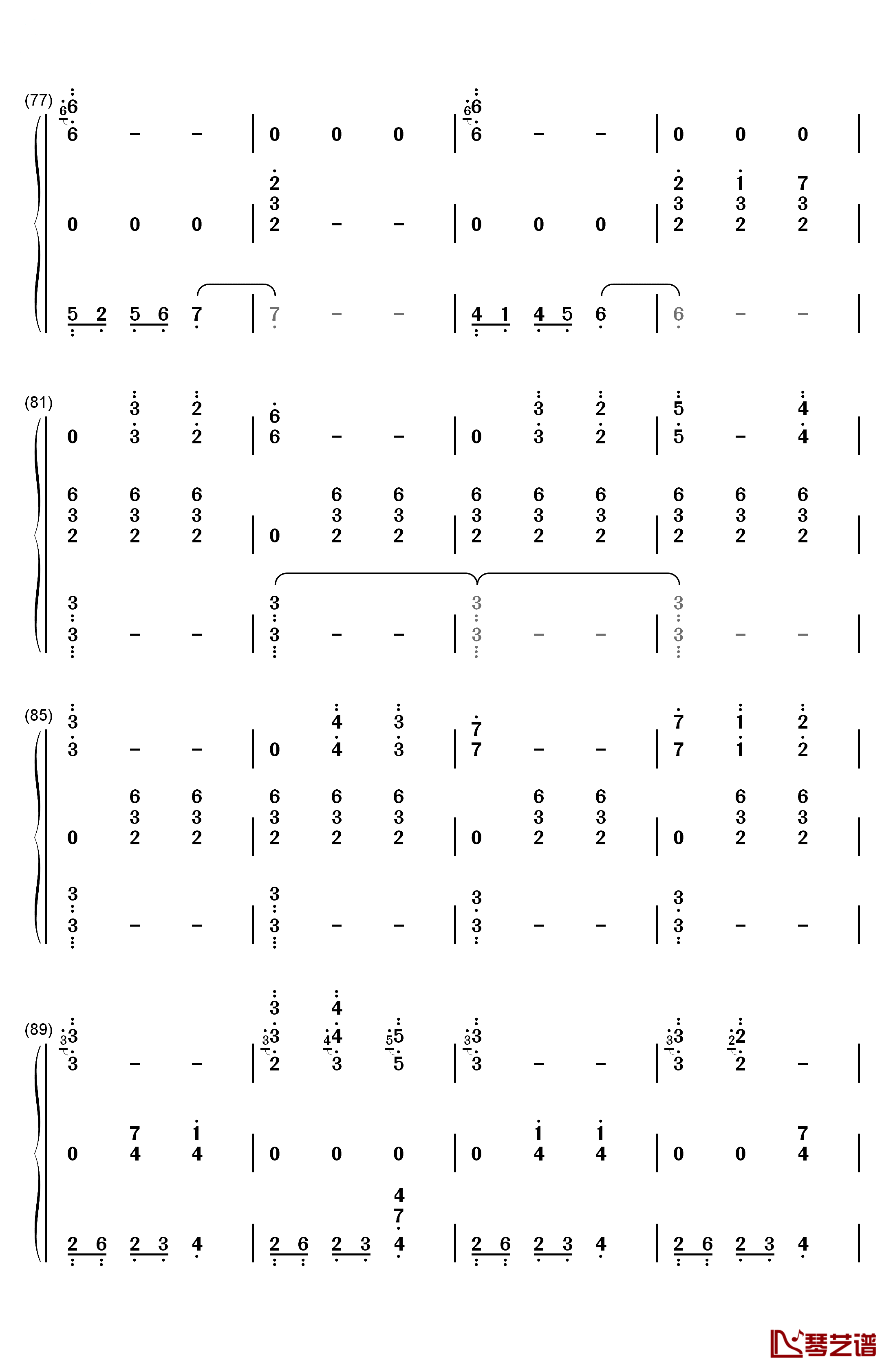 Gwyn Lord of Cinder钢琴简谱-数字双手-樱庭统6