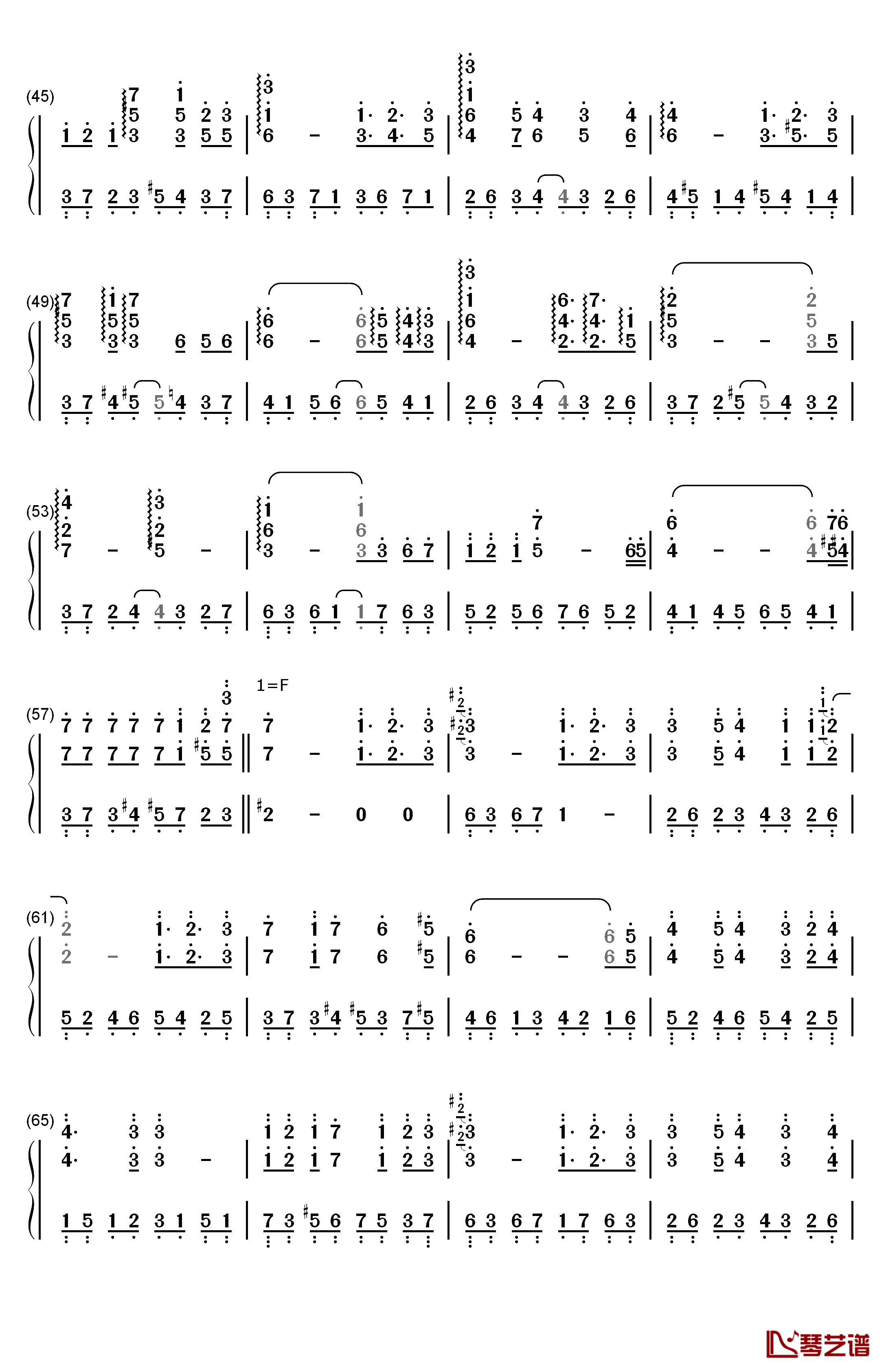 守候钢琴简谱-数字双手-徐冥蕾  心然3