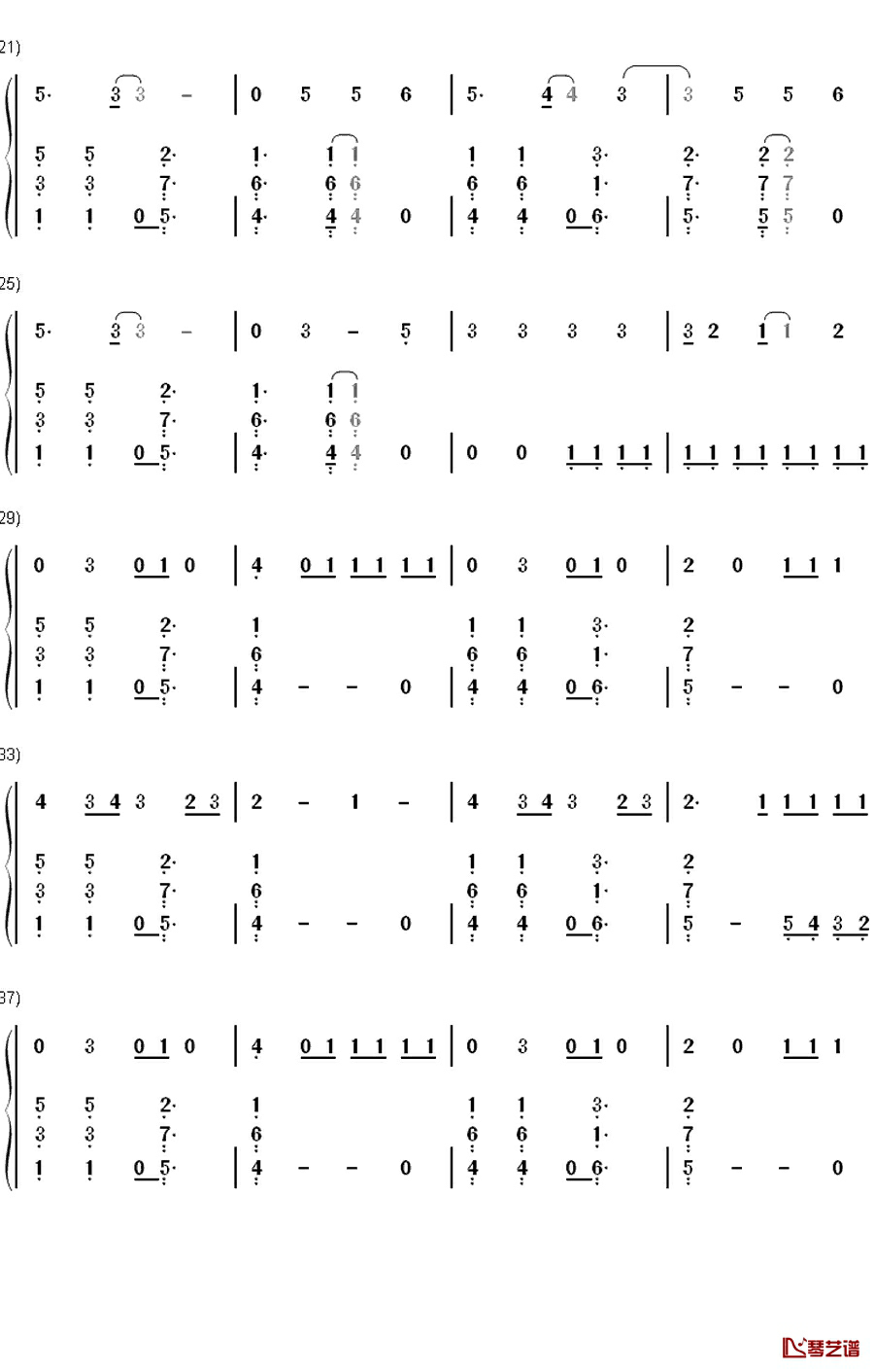 Kiss You钢琴简谱-数字双手-One Direction2