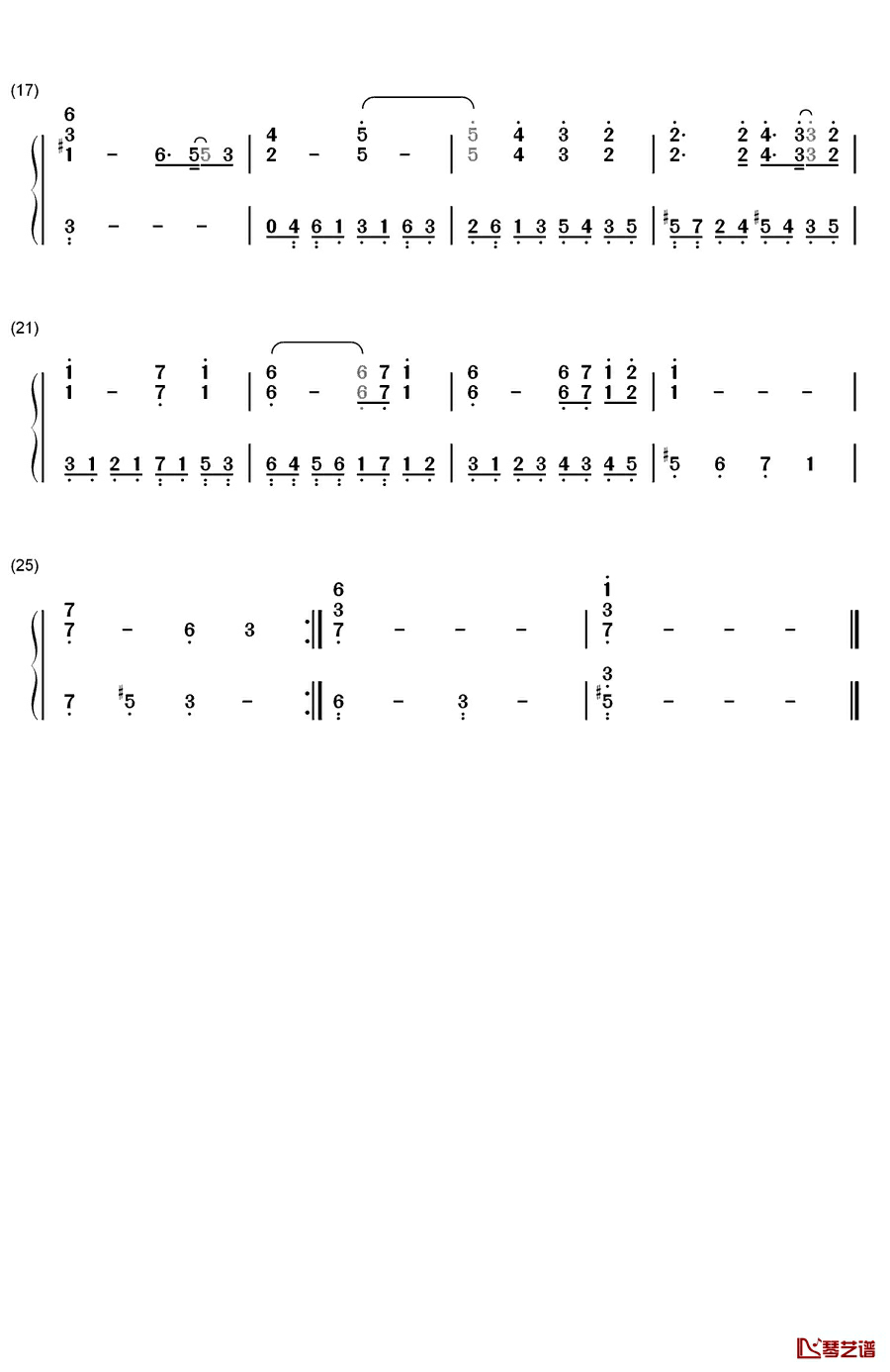 At the Bottom of the Night钢琴简谱-数字双手-光田康典2