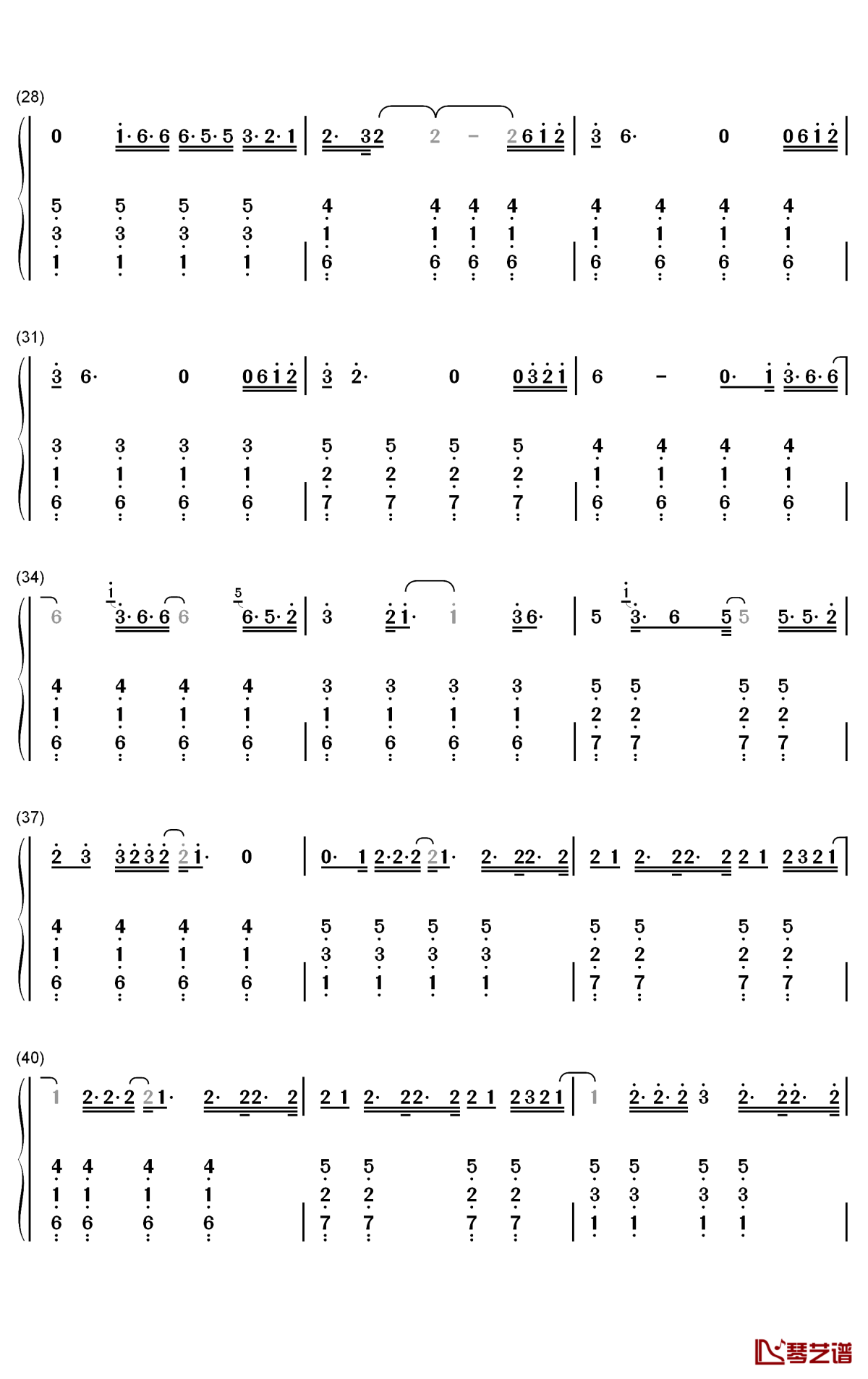 Cardigan钢琴简谱-数字双手-Taylor Swift3