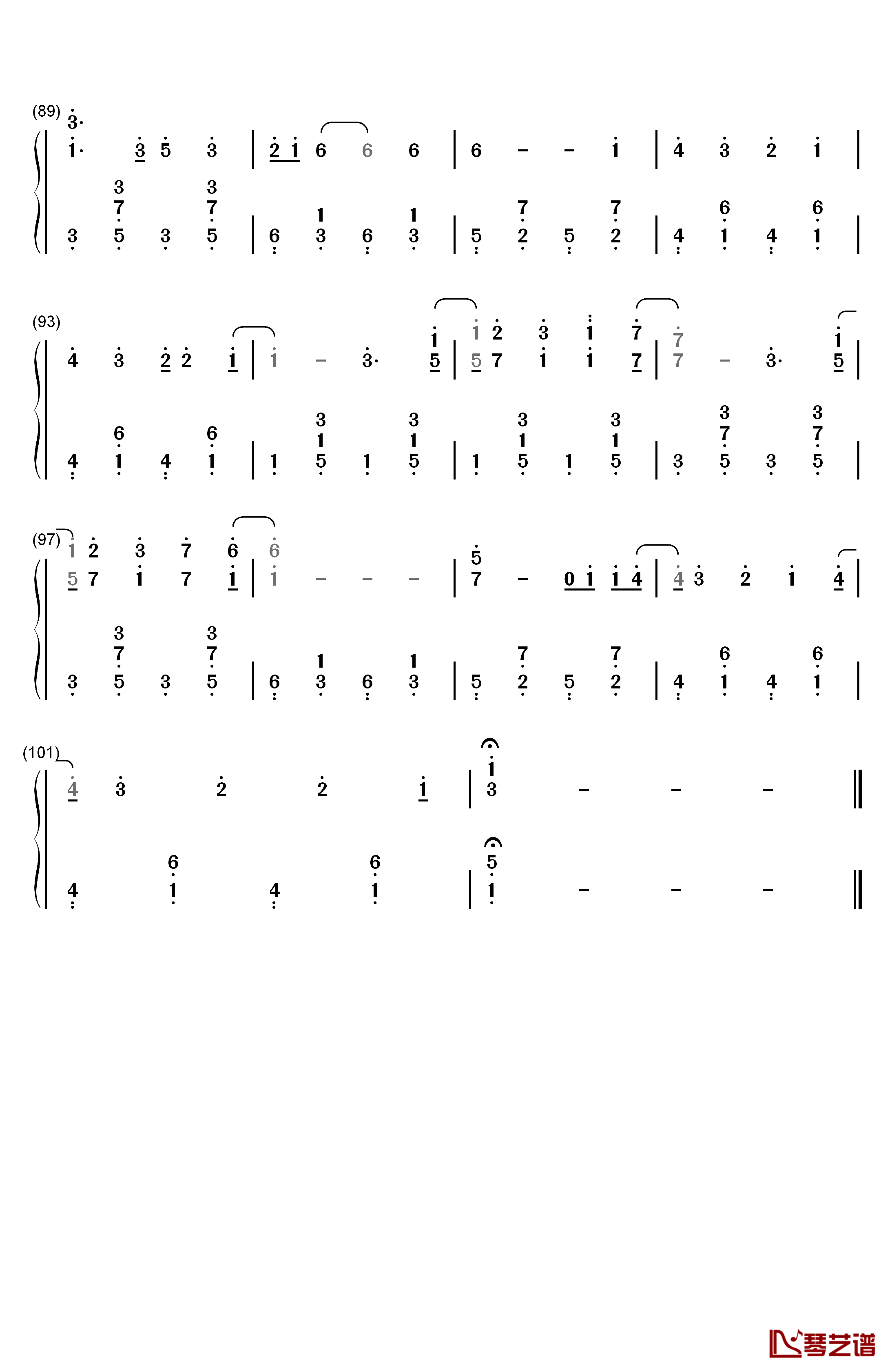 Count On Me 钢琴简谱-数字双手-Bruno Mars5