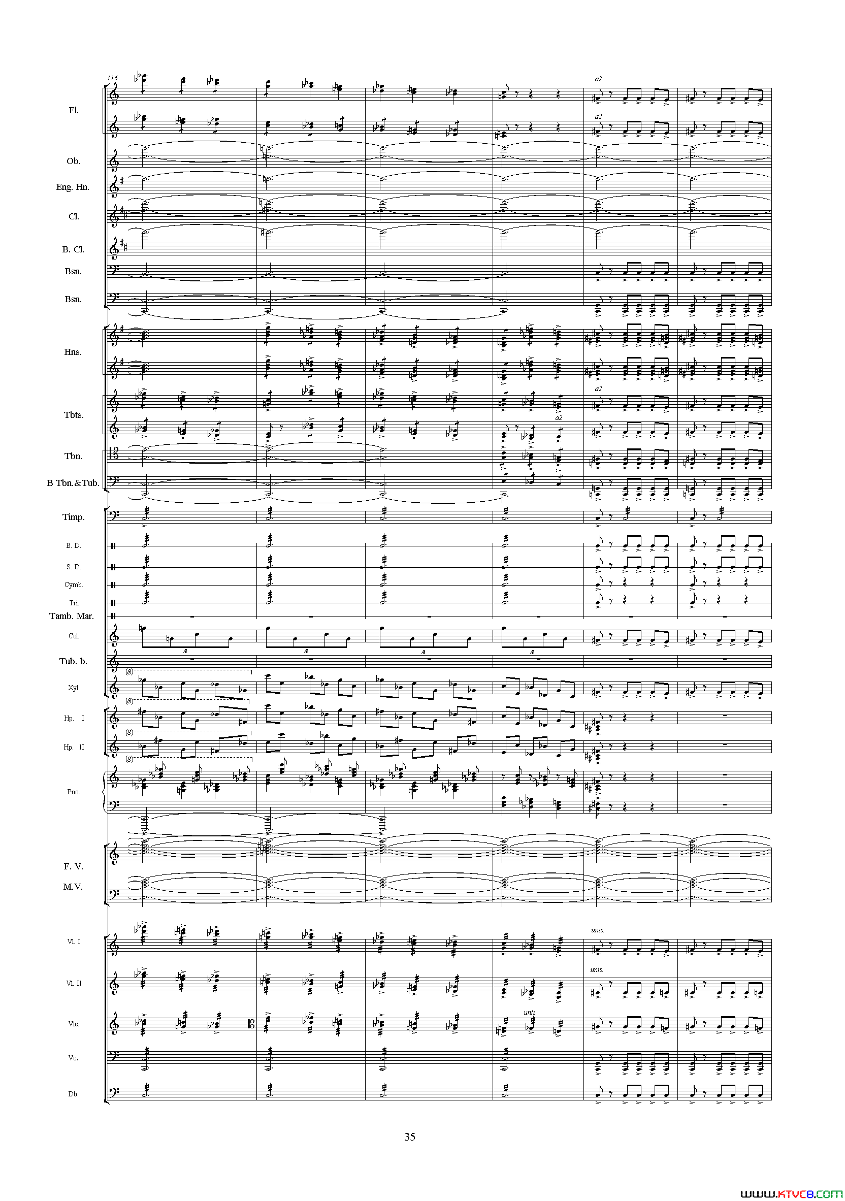 中山颂《中山颂·交响组曲》之七交响乐队总谱简谱1