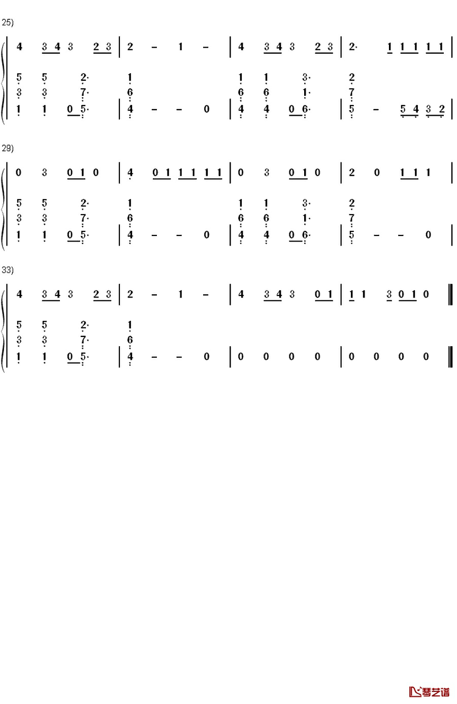 Kiss You钢琴简谱-数字双手-One Direction7