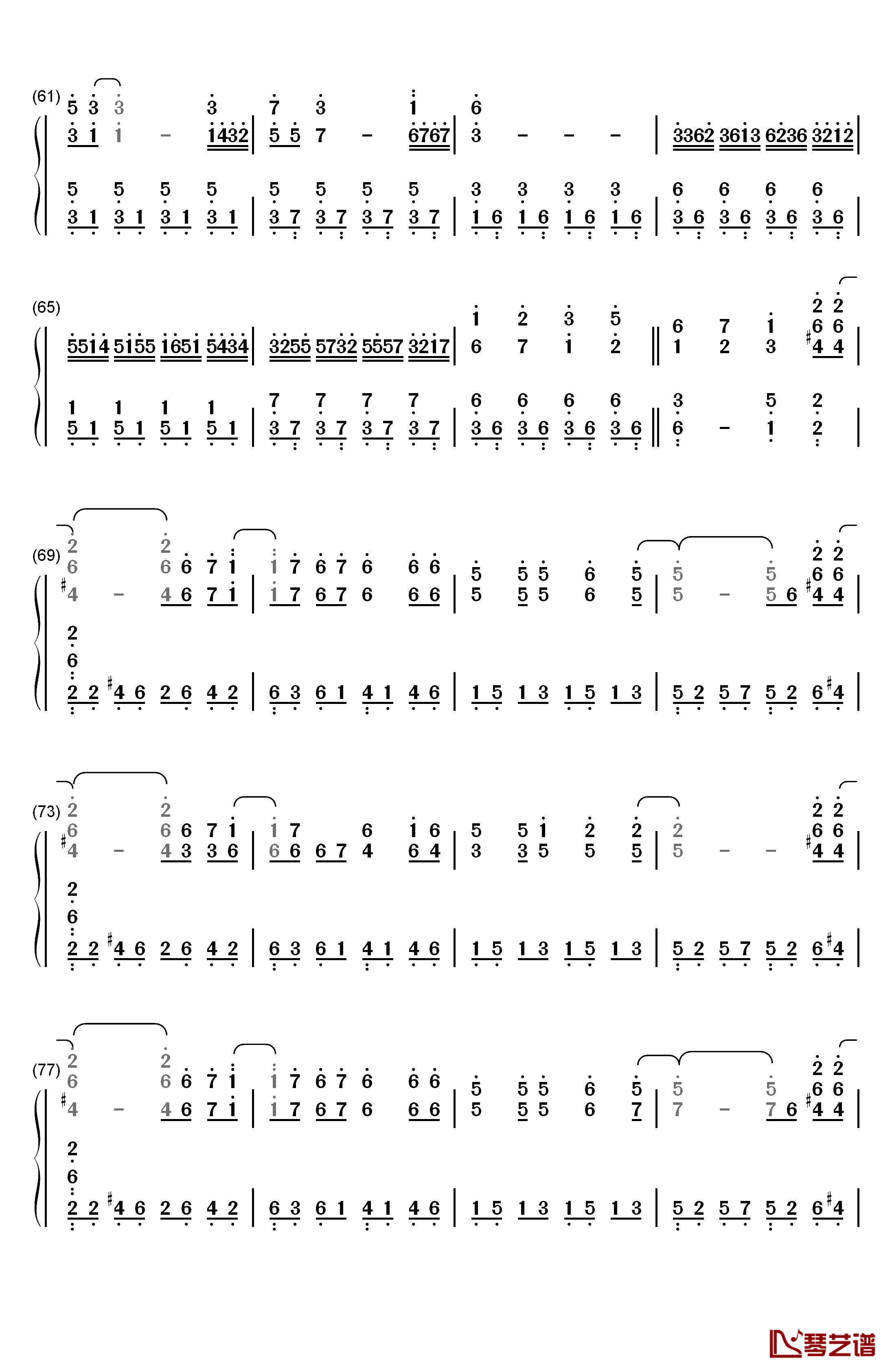 He Is钢琴简谱-数字双手-Ghost4