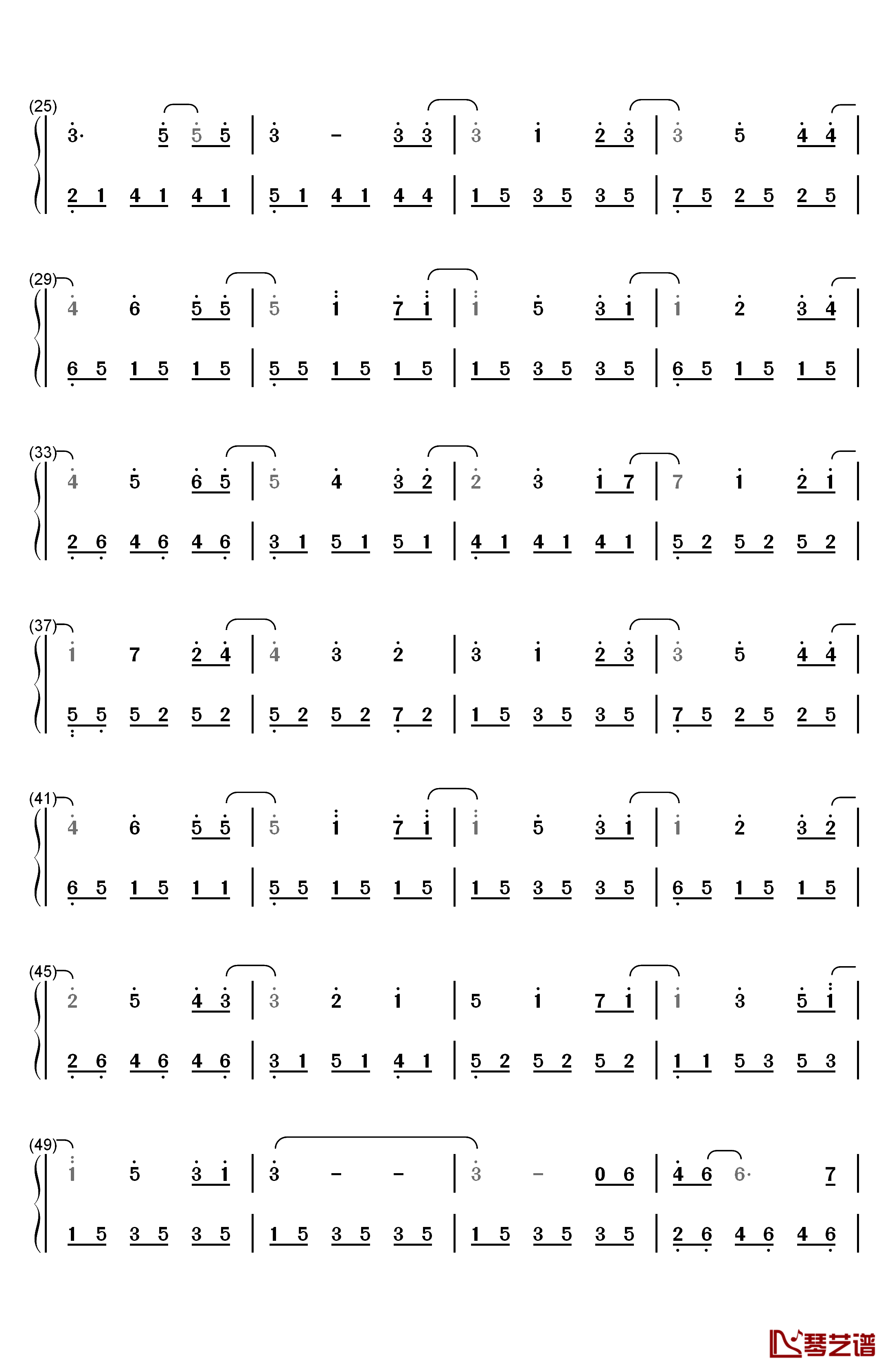 Joy钢琴简谱-数字双手-乔治·温斯顿2