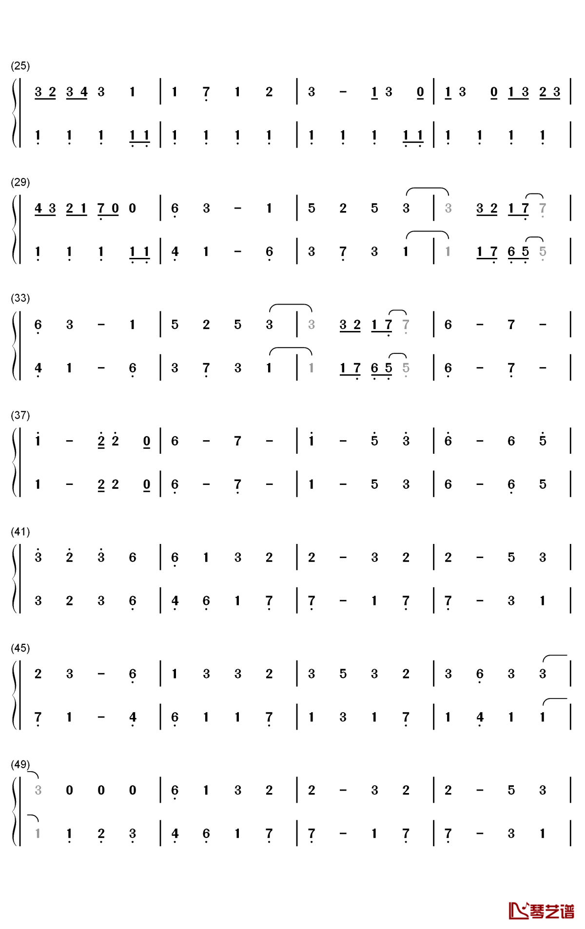 行き着く先钢琴简谱-数字双手-佐坂めぐみ2