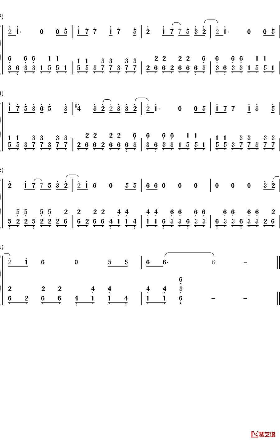 Riverside钢琴简谱-数字双手-Agnes Obel5