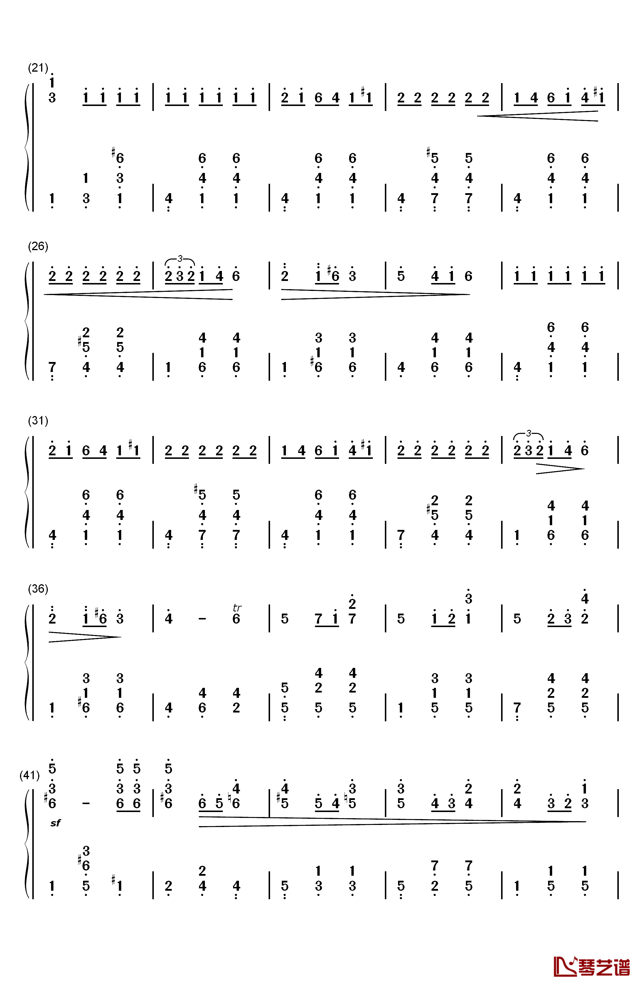 华丽大圆舞曲钢琴简谱-数字双手-肖邦2