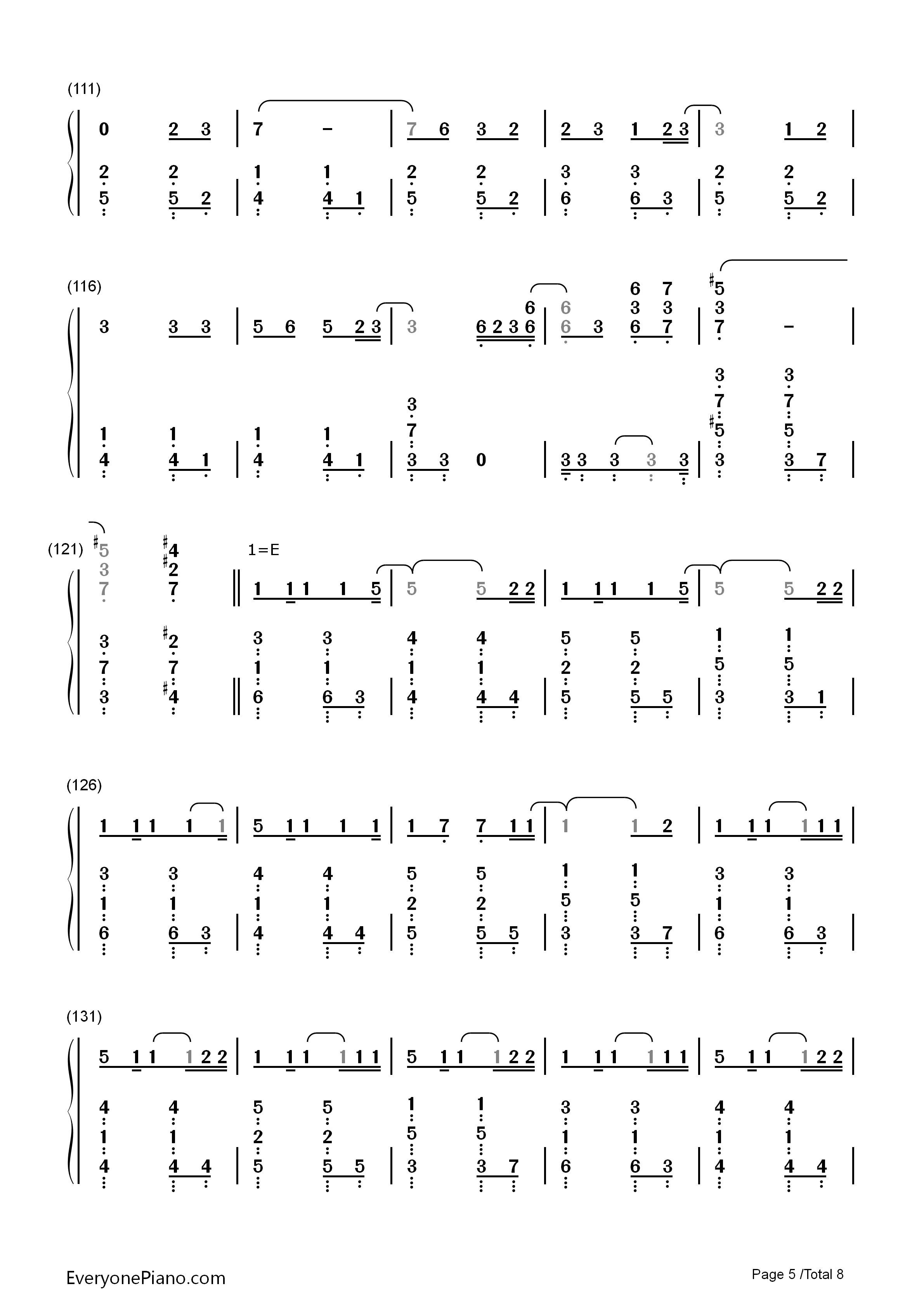 楔钢琴简谱-奥华子演唱5