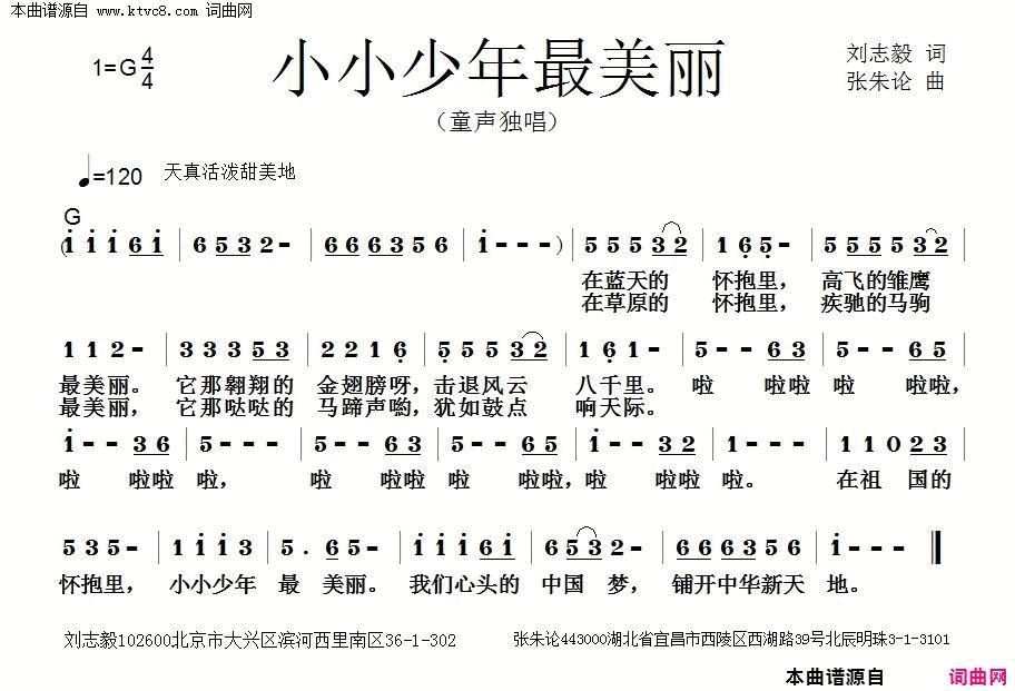 小小少年最美丽简谱1