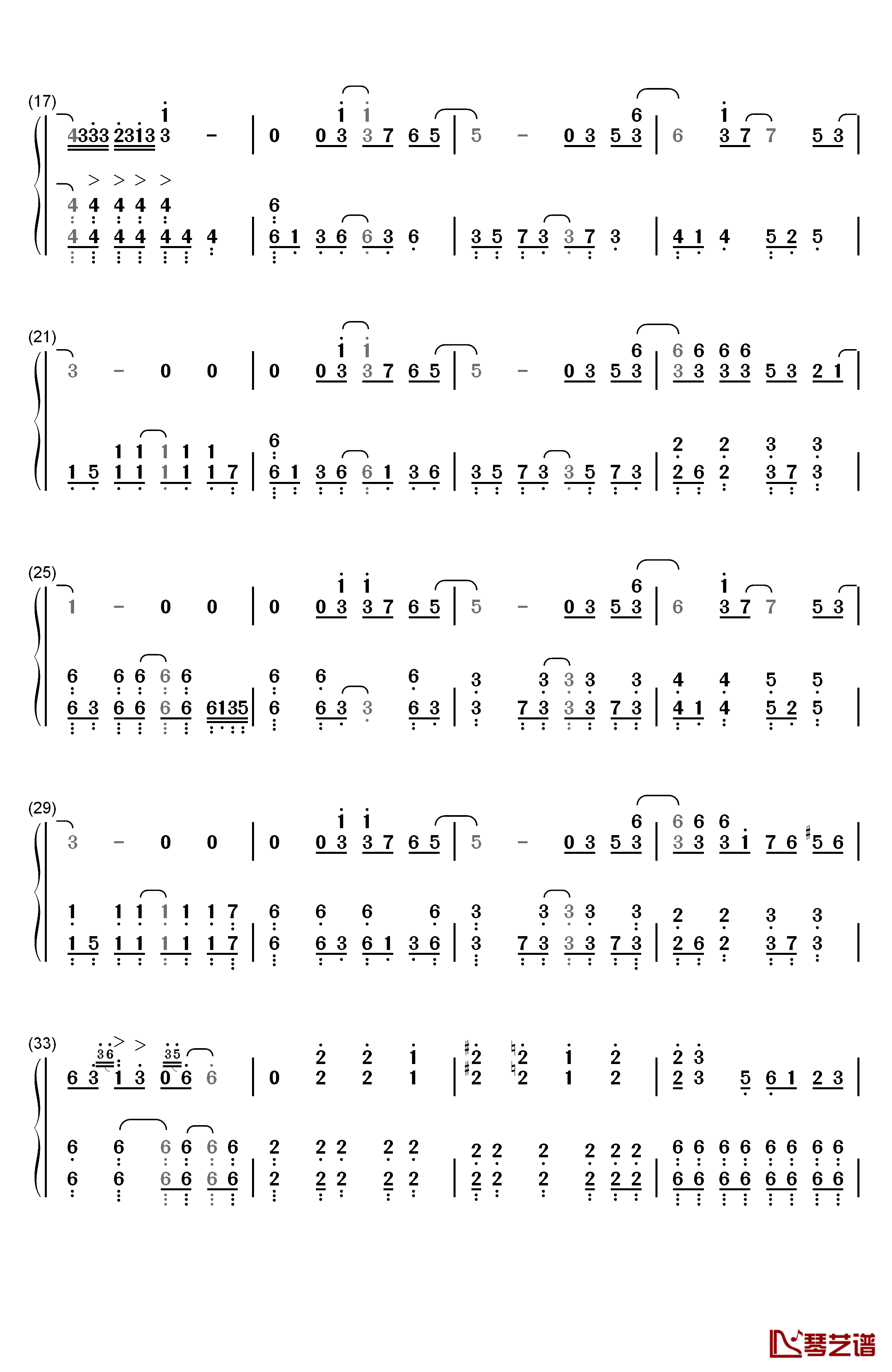 さよならエレジー钢琴简谱-数字双手-菅田将晖2