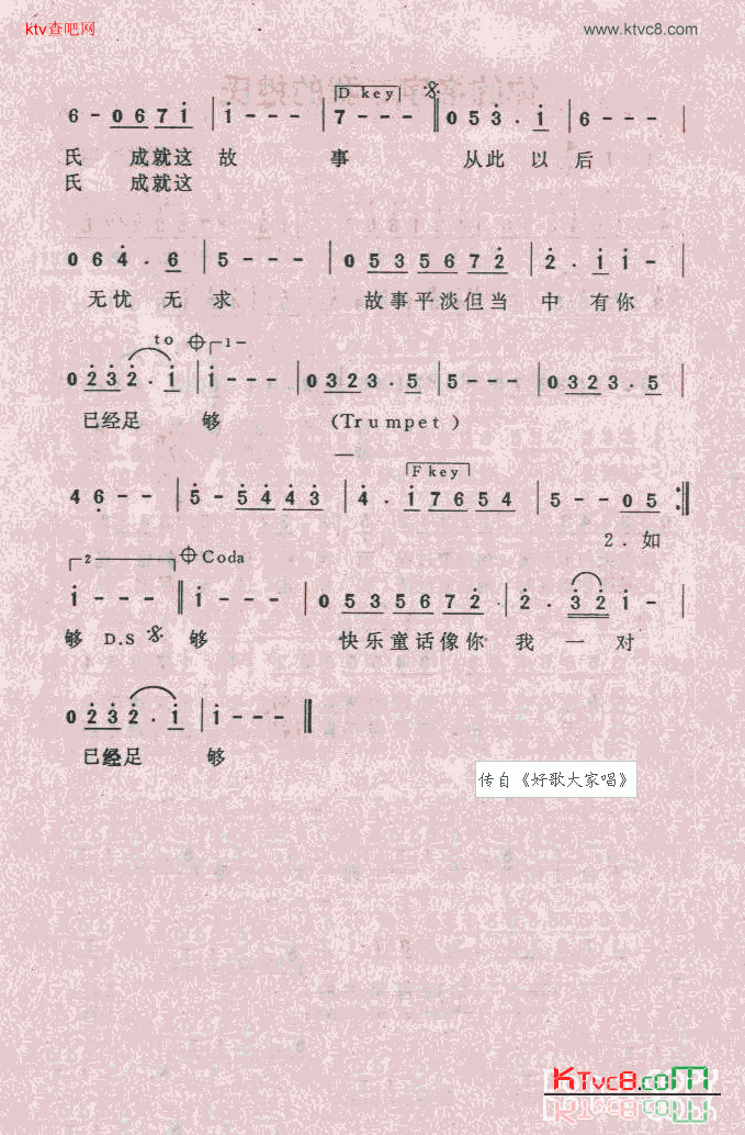 你的名字，我的姓氏简谱-张学友演唱1