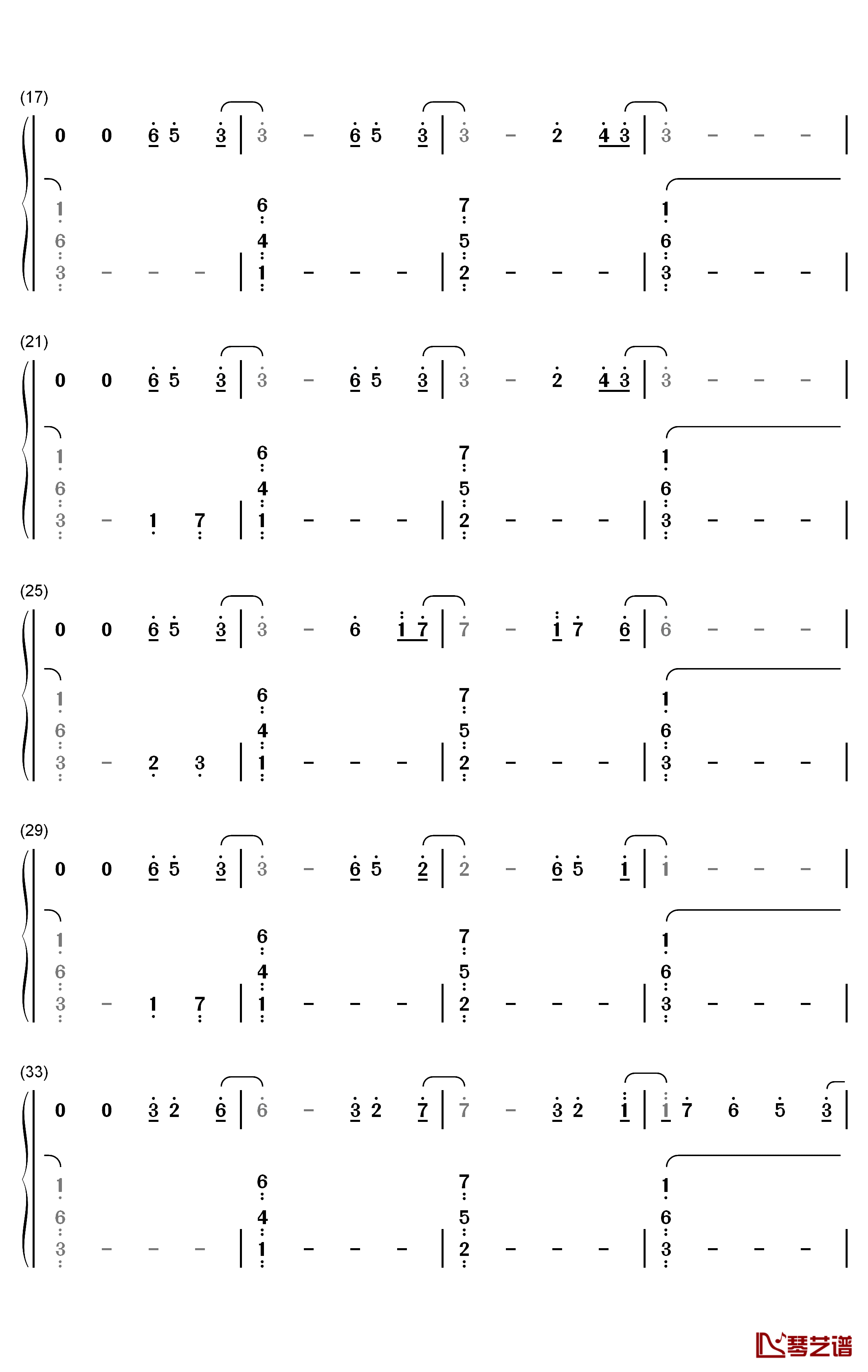 Asphyxia钢琴简谱-数字双手-逆时针向2