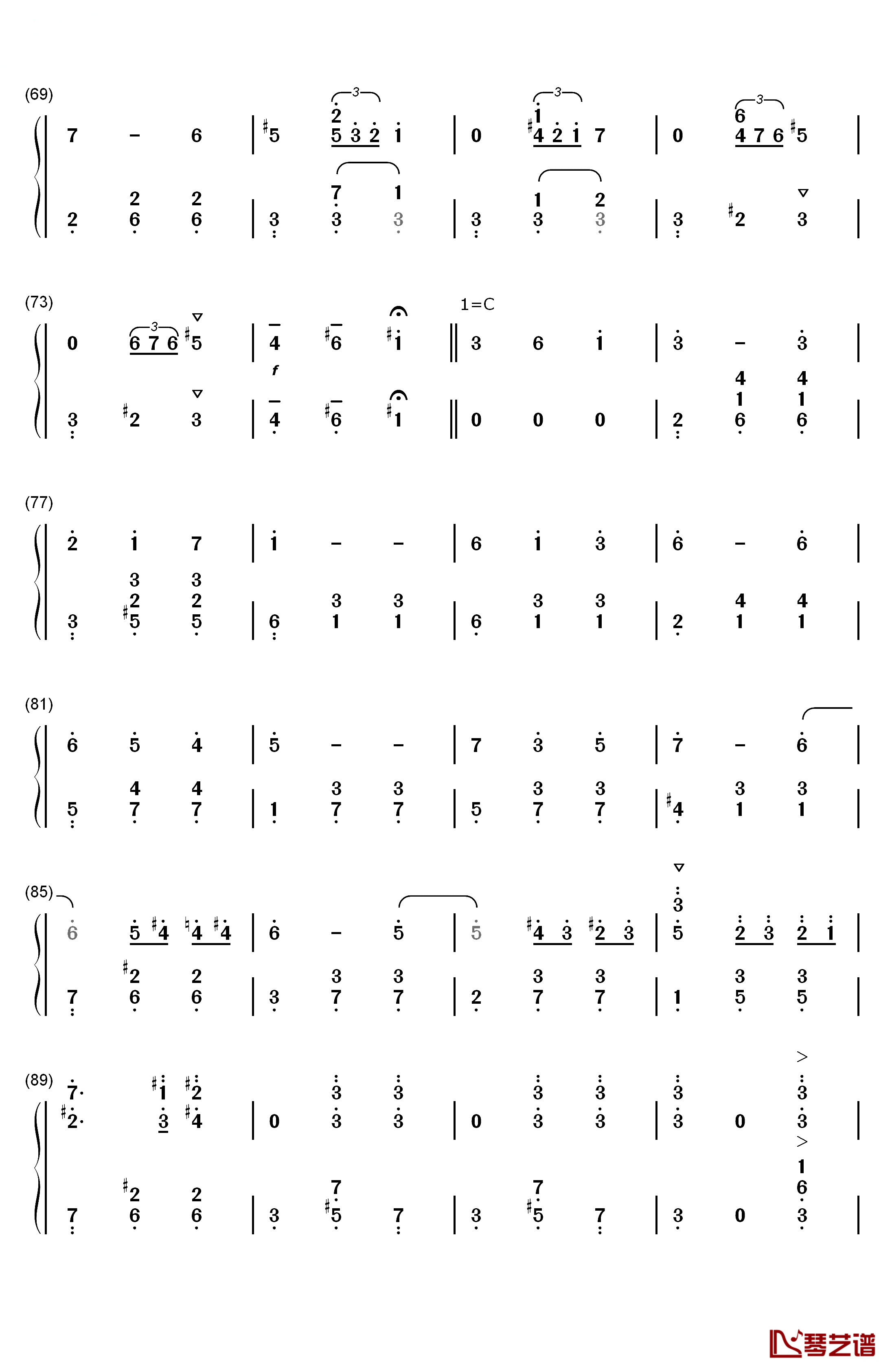 Merry钢琴简谱-数字双手-久石让 宫崎骏4