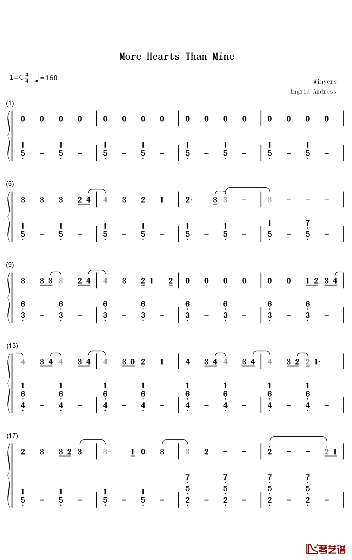 More Hearts Than Mine钢琴简谱-数字双手-Ingrid Andress1