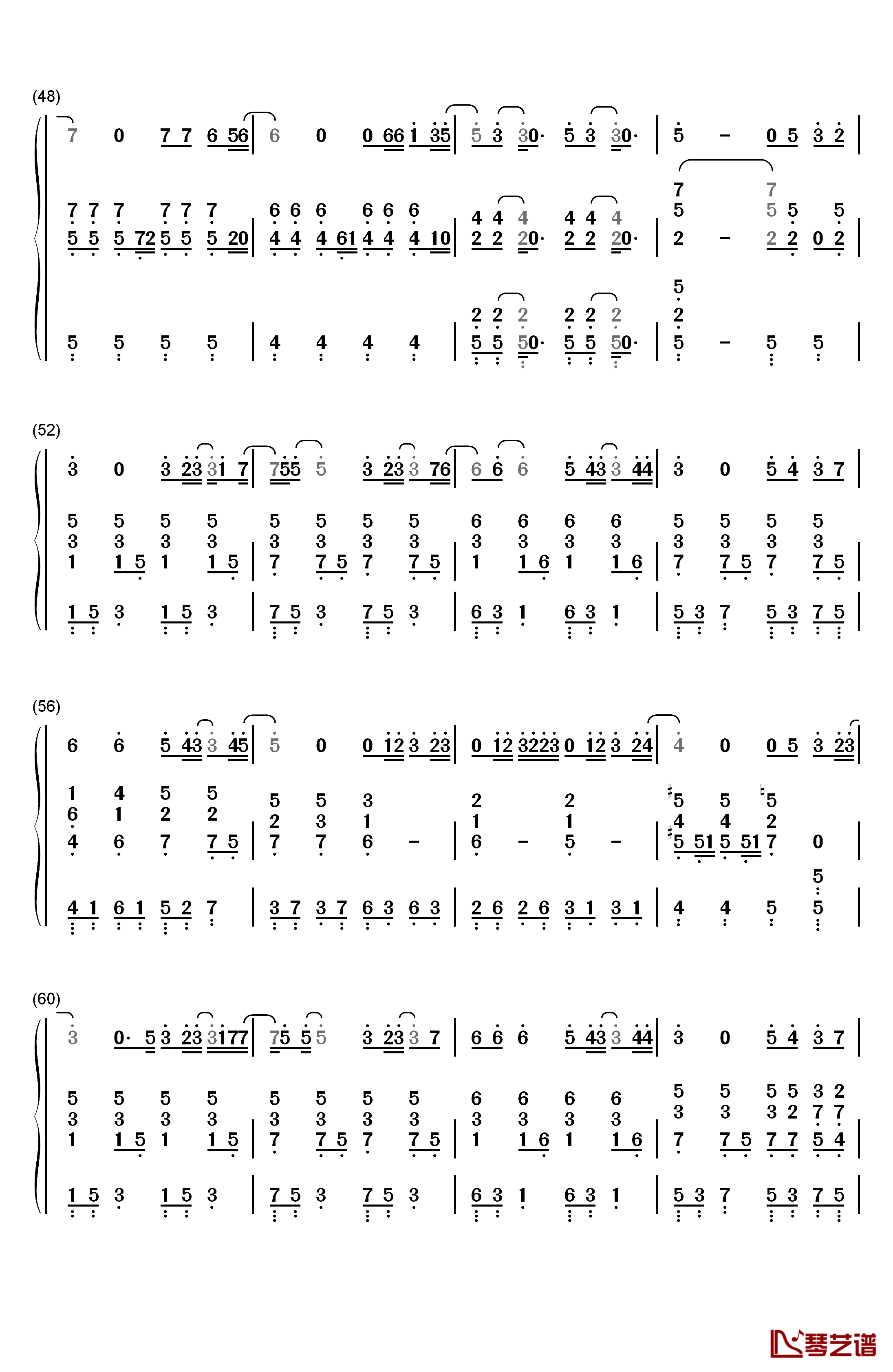 可惜没如果钢琴简谱-数字双手-林俊杰4