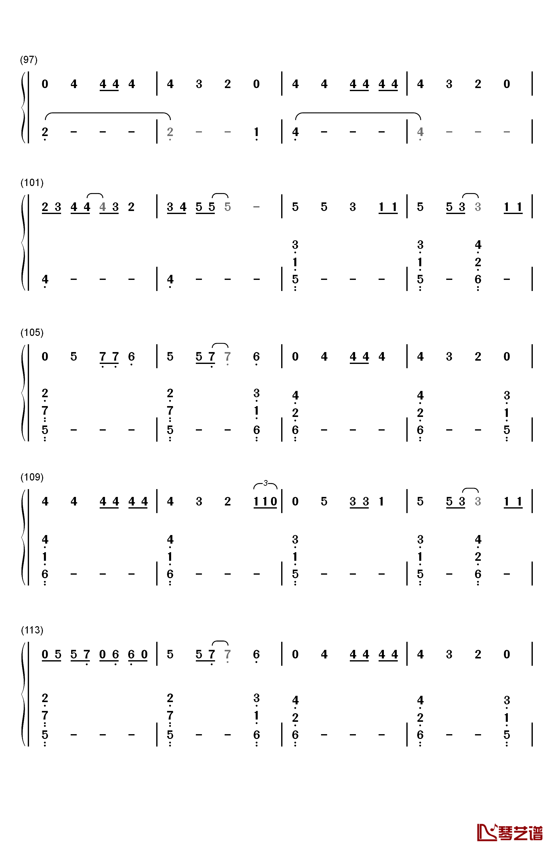 Masterpiece钢琴简谱-数字双手-Jessie J6