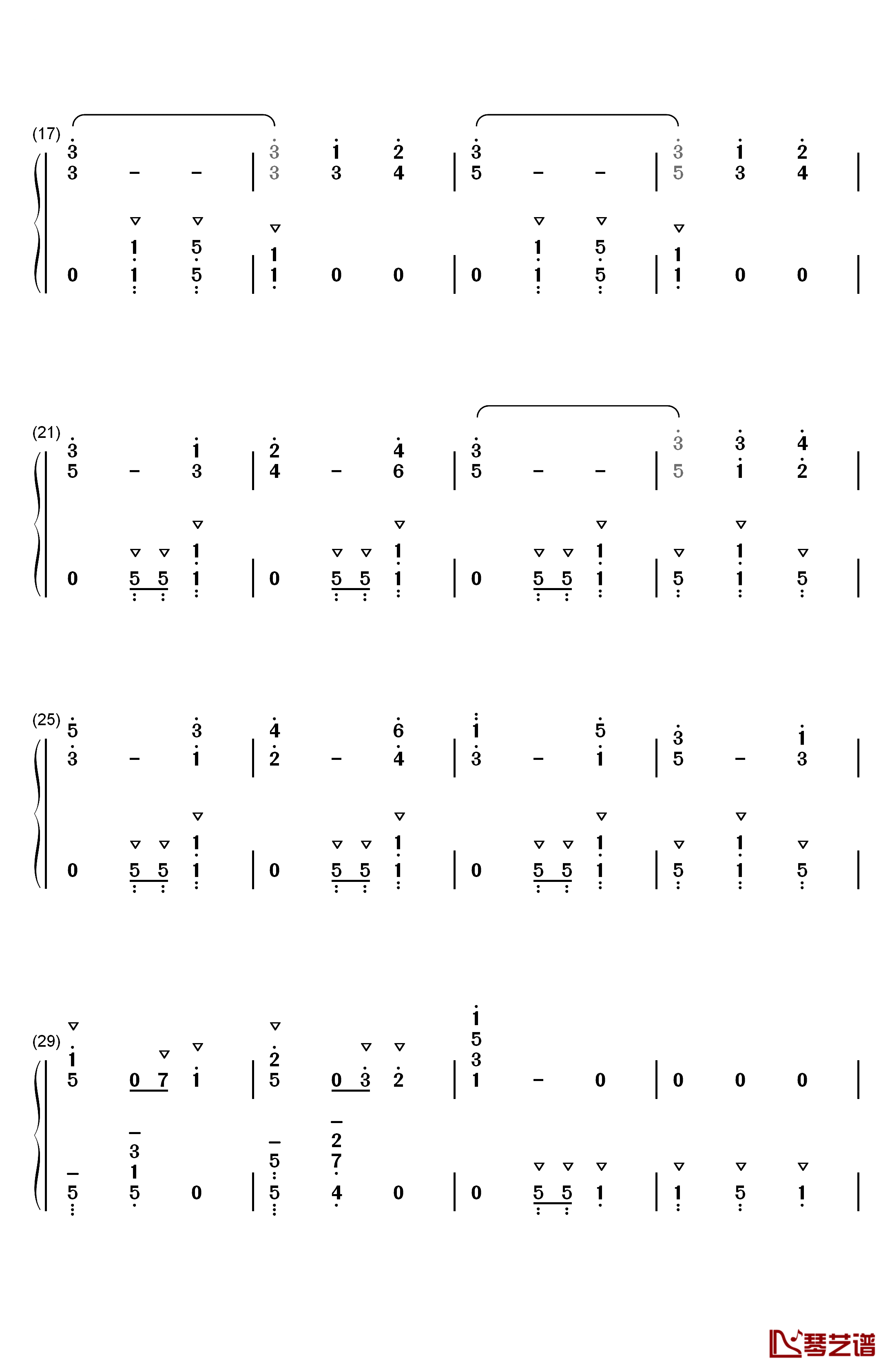 B大调第一钢琴三重奏钢琴简谱-数字双手-勃拉姆斯2