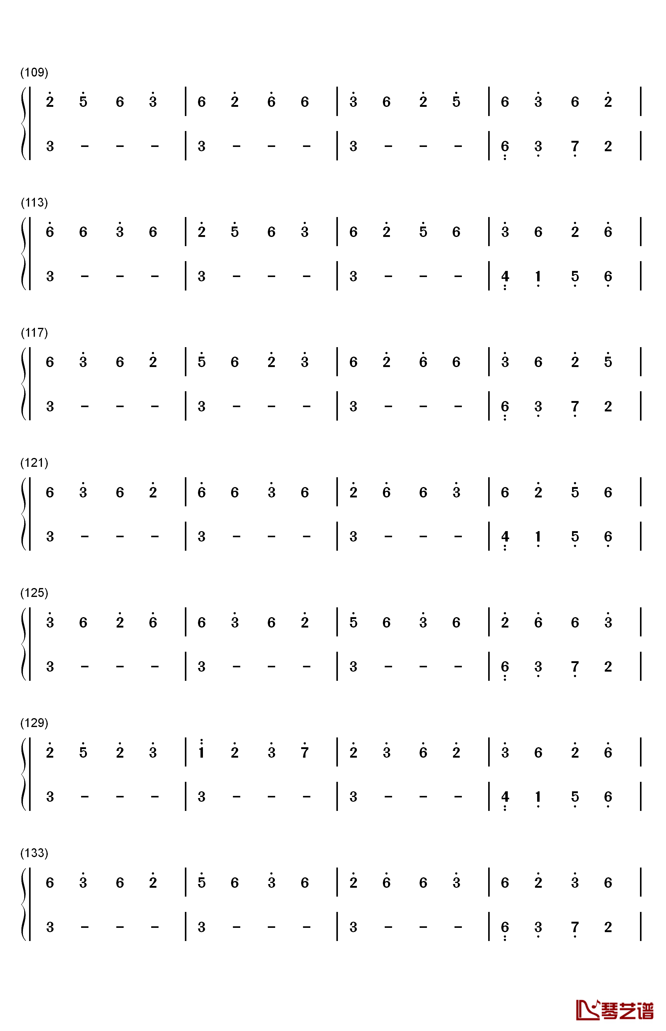 如诗般 宁静钢琴简谱-数字双手-黄永灿5