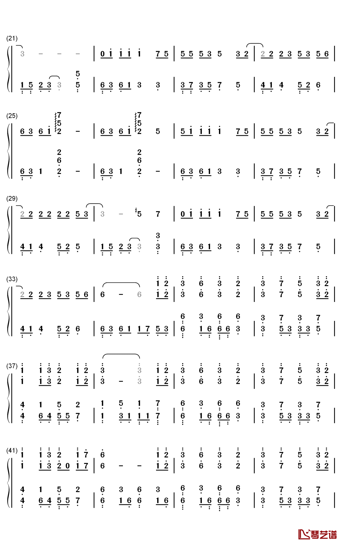 口是心非钢琴简谱-数字双手-张雨生2