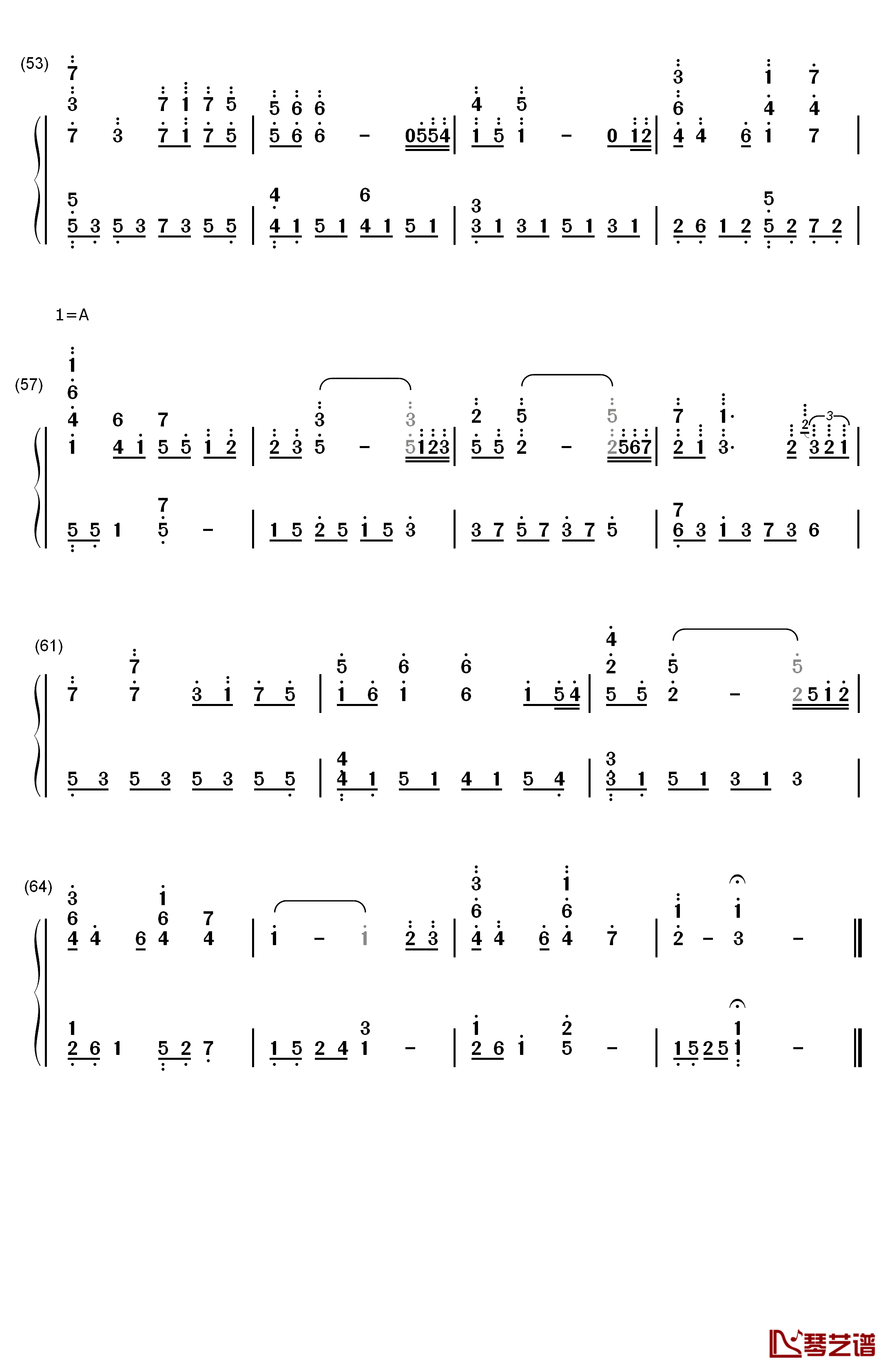 Kiss the Rain原版钢琴简谱-数字双手-李闰珉4