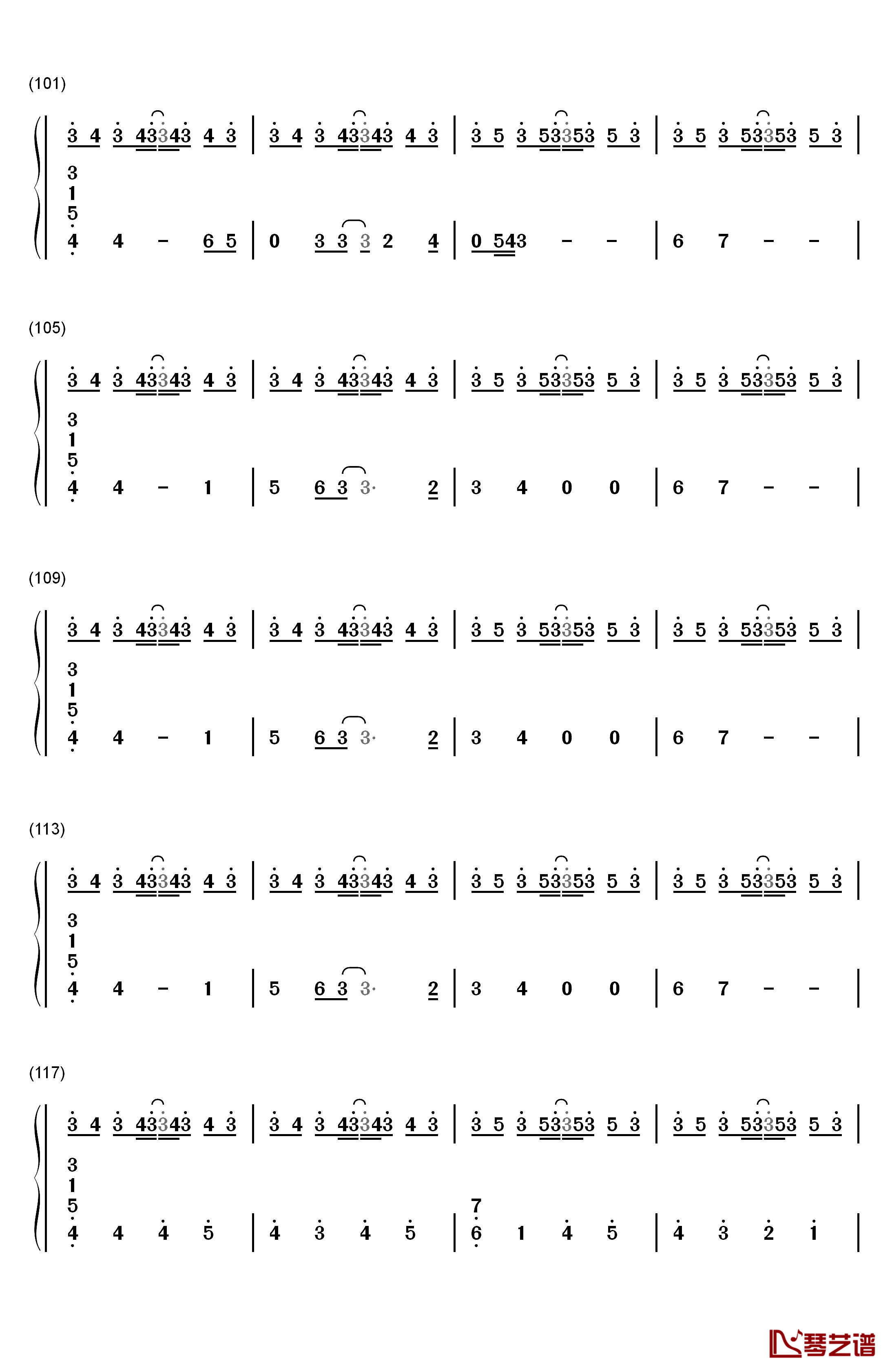 Von钢琴简谱-数字双手-菅野洋子6