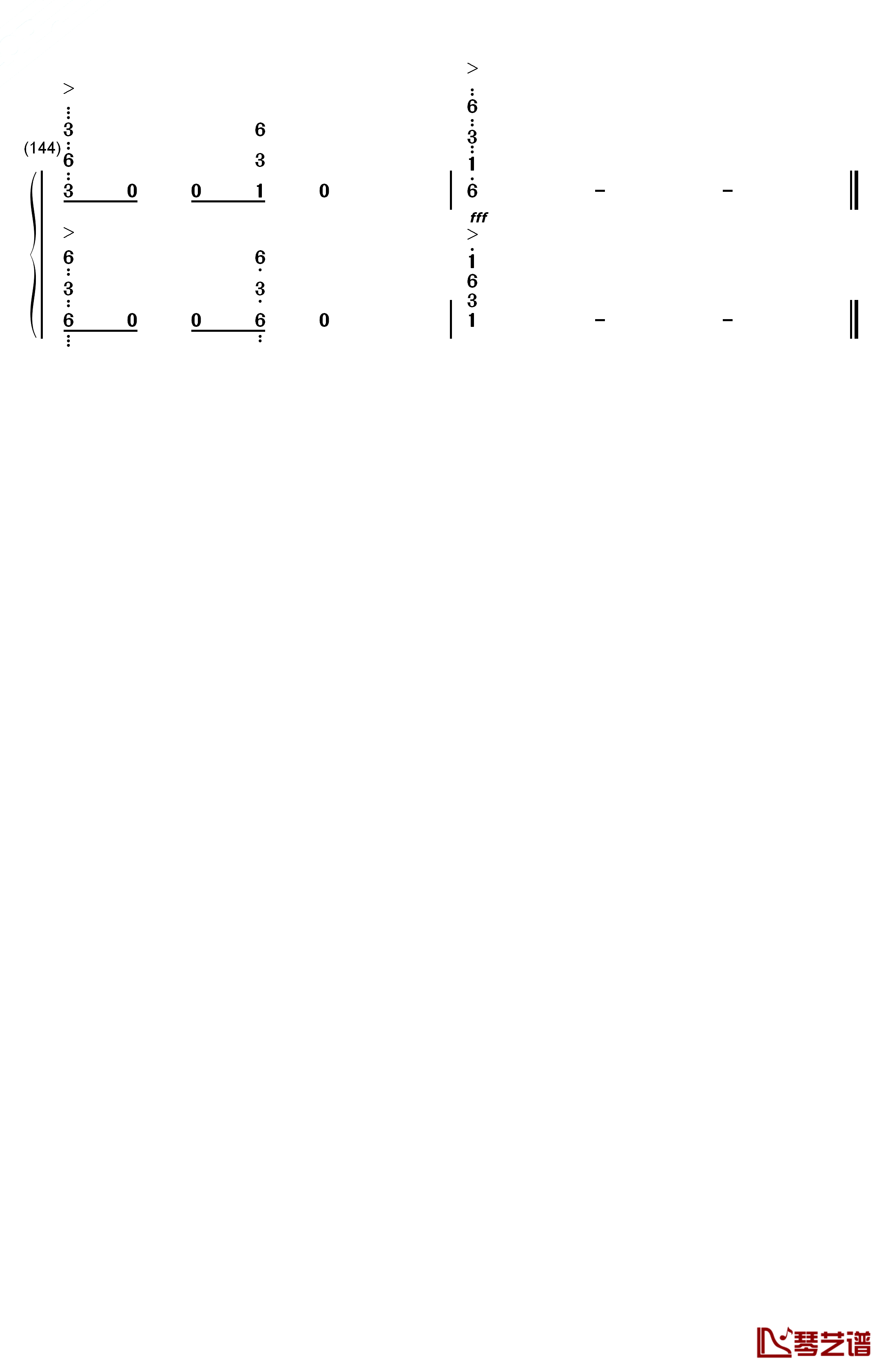 钟钢琴简谱-数字双手-李斯特12