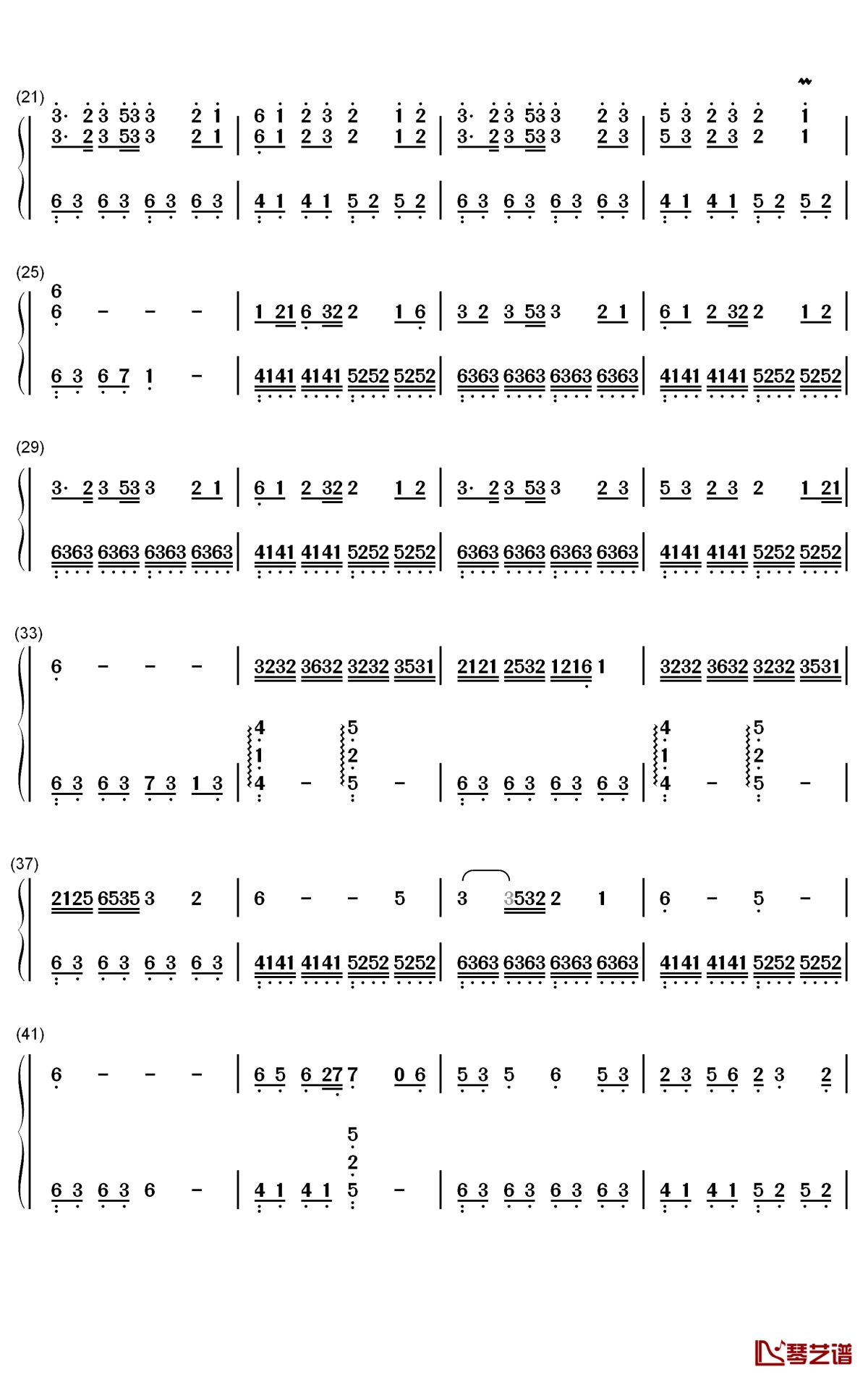 辞九门回忆钢琴简谱-数字双手-妖狐公子2