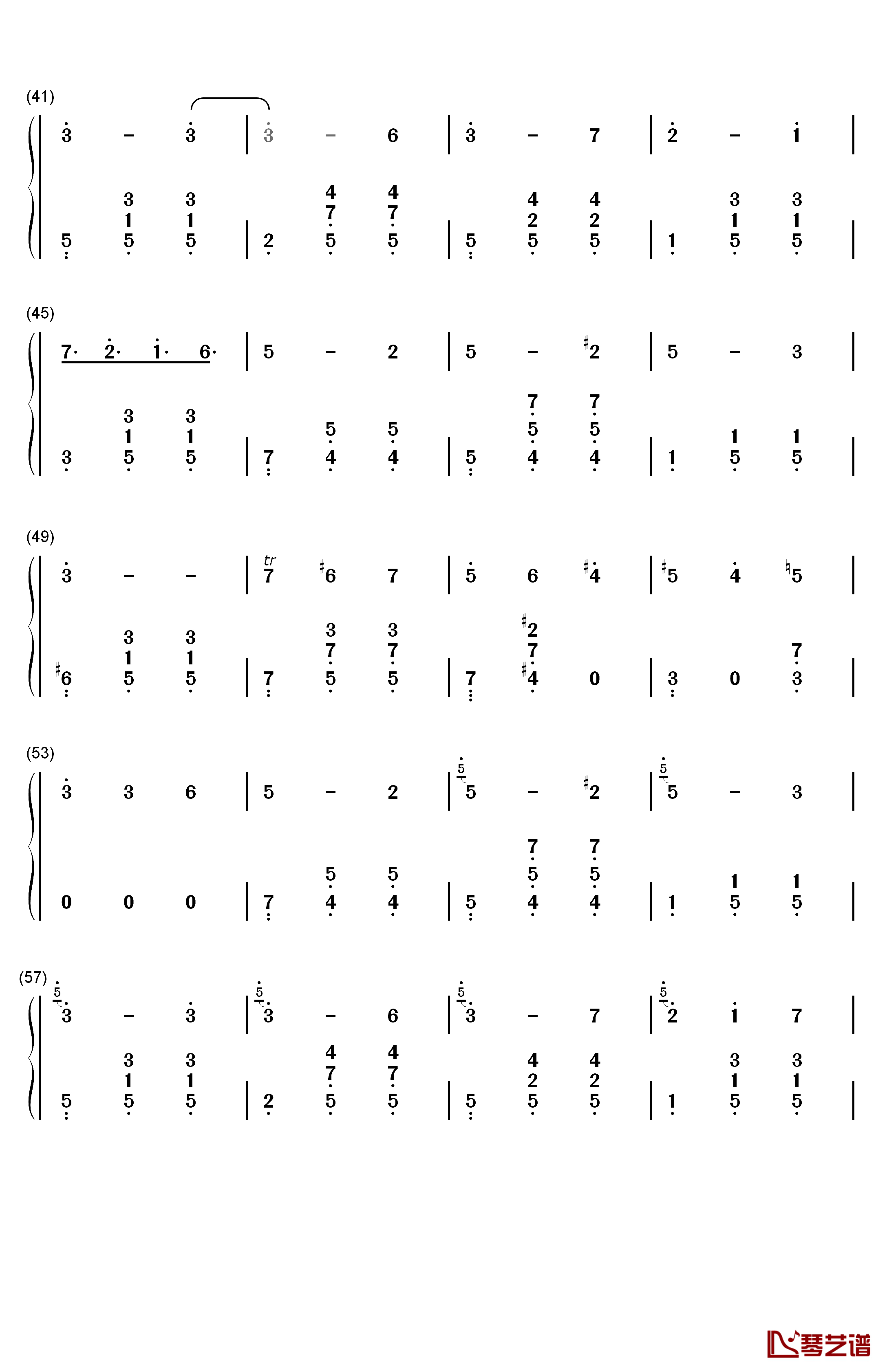 小狗圆舞曲钢琴简谱-数字双手-肖邦3