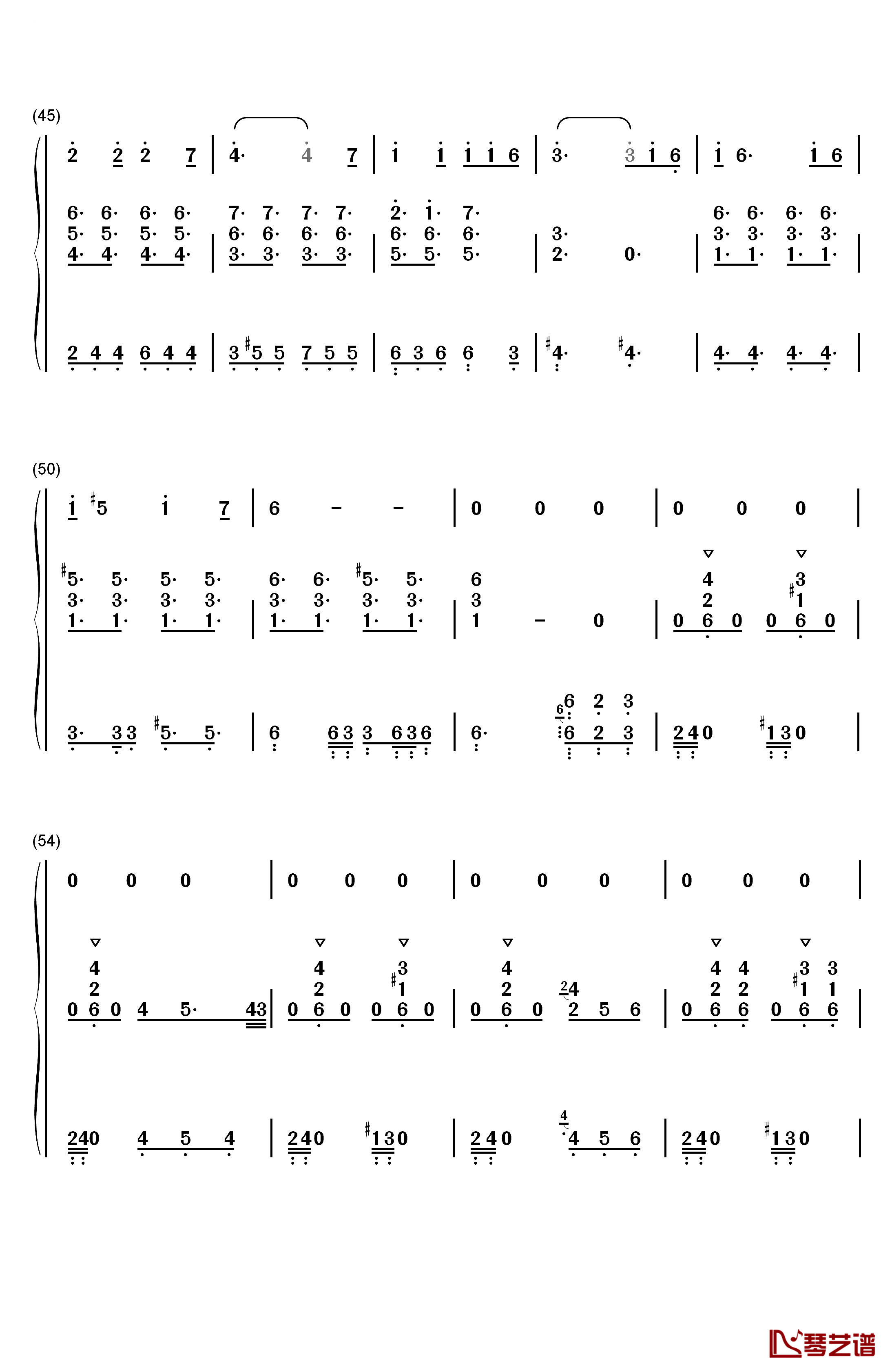 我要我们在一起钢琴简谱-数字双手-邓紫棋4